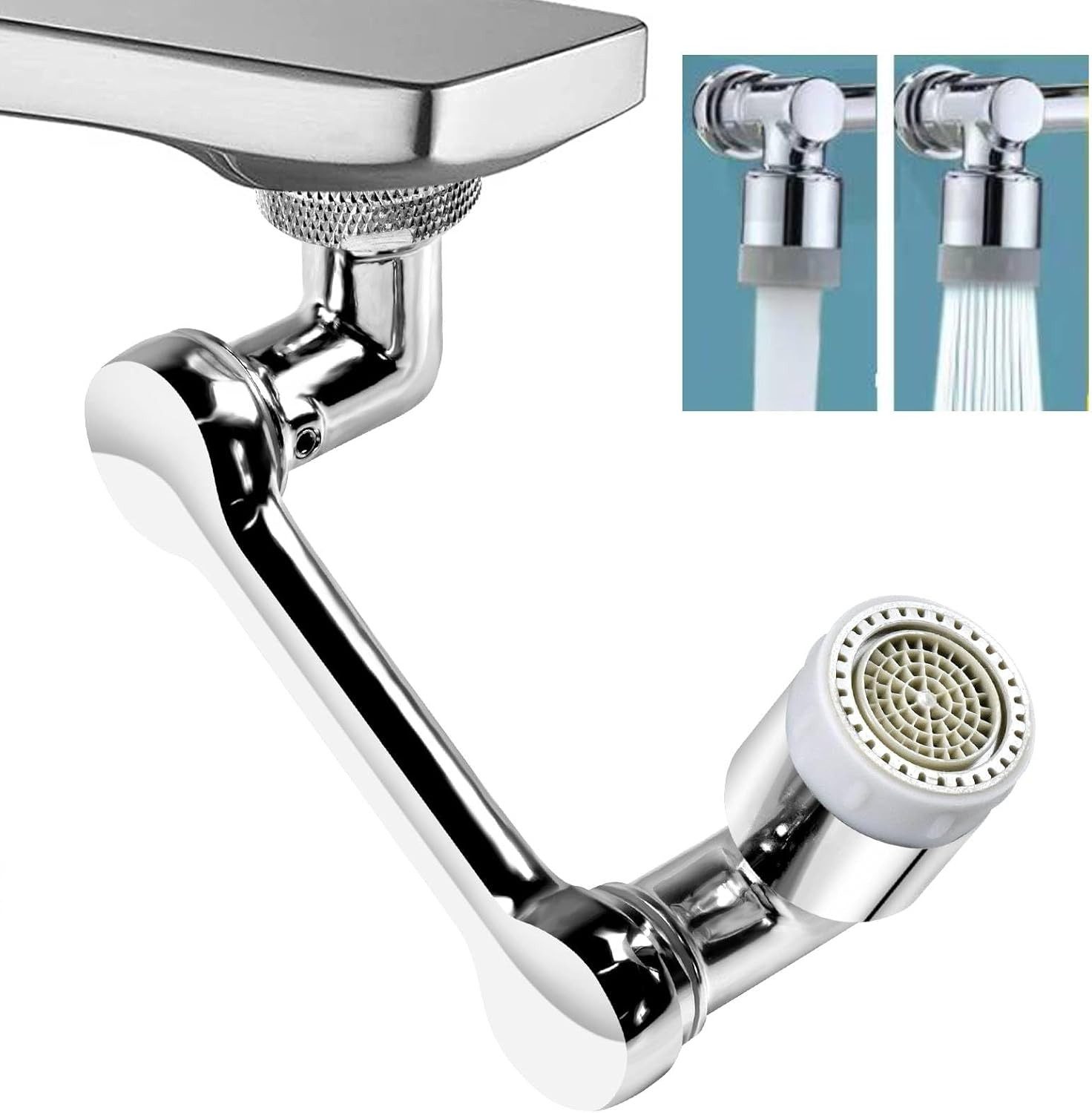 PFCTART Waschbeckenbrause Wasserhahnbelüfter drehbar 1080° drehbarer günstig online kaufen