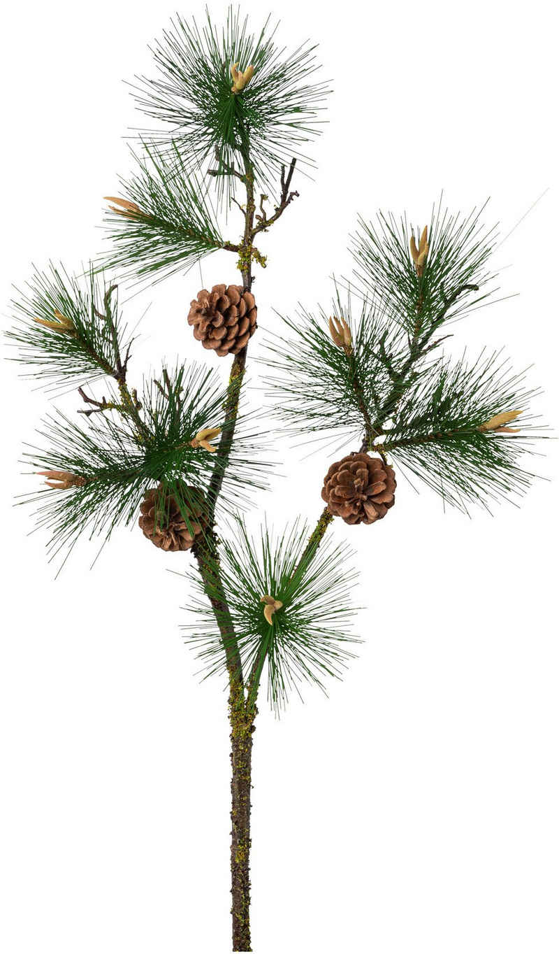 Winterliche Kunstpflanze Weihnachtsdeko Bergkiefer, Creativ green, Höhe 98 cm, Zweig mit Zapfen