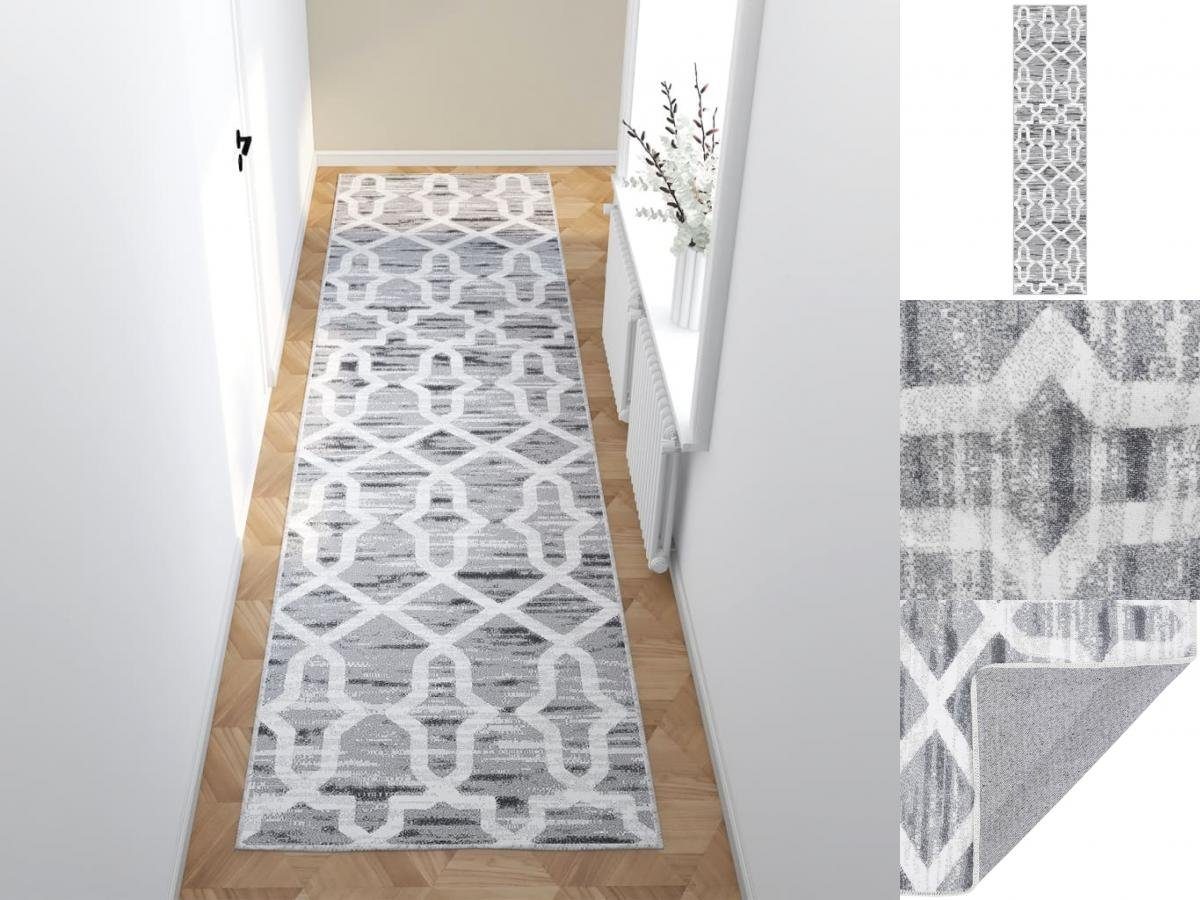 Teppich Teppich Läufer Teppichläufer Bedruckt Waschbar Faltbar 100x400 cm  Polyester, vidaXL, Höhe: 0 mm