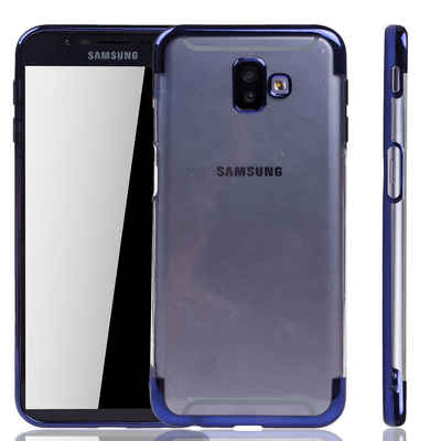 König Design Handyhülle Samsung Galaxy J6 Plus, Samsung Galaxy J6 Plus Handyhülle Bumper Backcover Blau