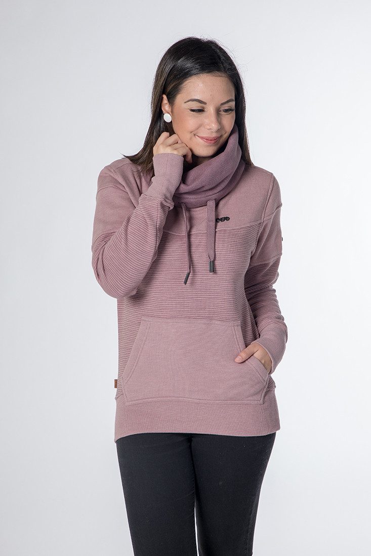 CNSRD Kapuzensweatshirt SUNSHINE SWEAT OS Hoher, doppellagiger Kragen mit Draw-Strings