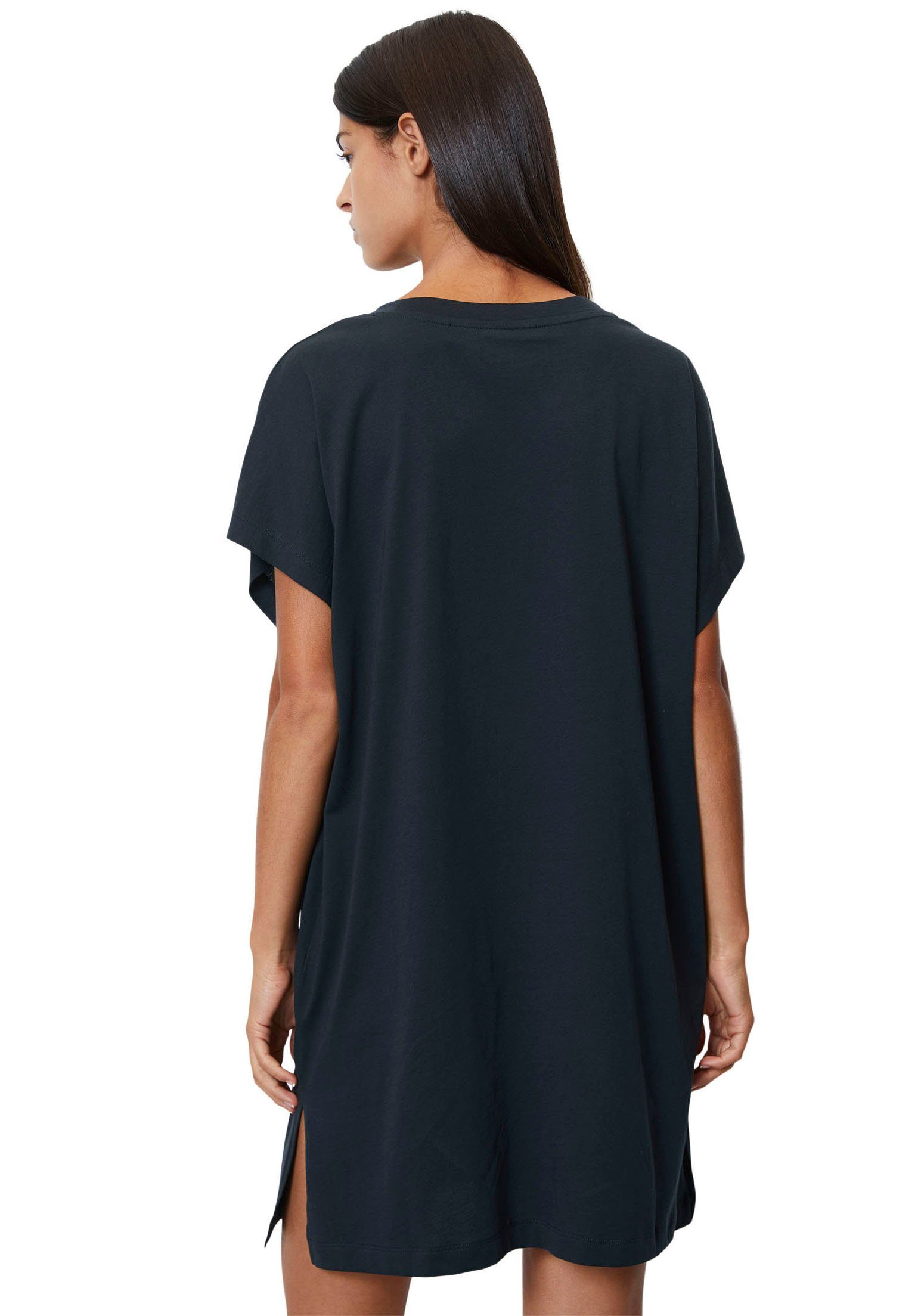 Marc O'Polo Nachthemd Mix & Match Cotton-Woven mit überschnittenen Schultern und Brandlogo auf der Brust