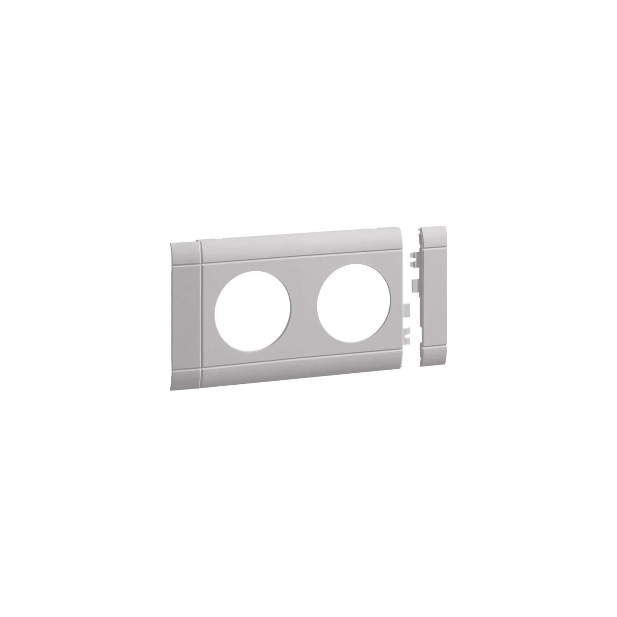 Hager Tehalit Blende 2-fach, OT 80, lg GB080207035 Steckdosenleiste