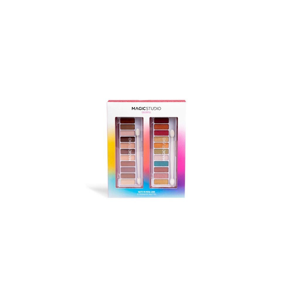 Magic Studio Augen-Make-Up-Set Powerful Cosmetics Magic Paleta Doble Matte y Metal 24 Colores