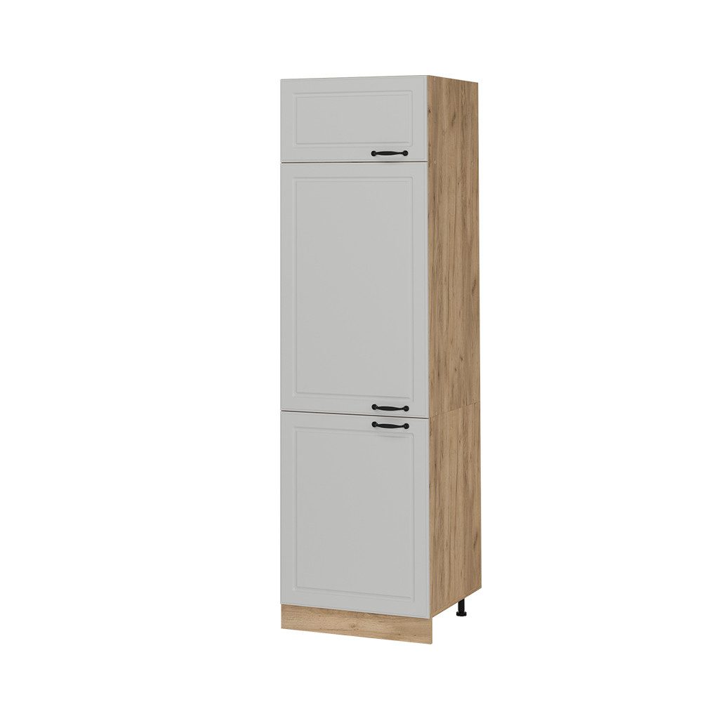 Vicco Kühlumbauschrank R-Line, Weiß Landhaus/Goldkraft Eiche, günstig online kaufen