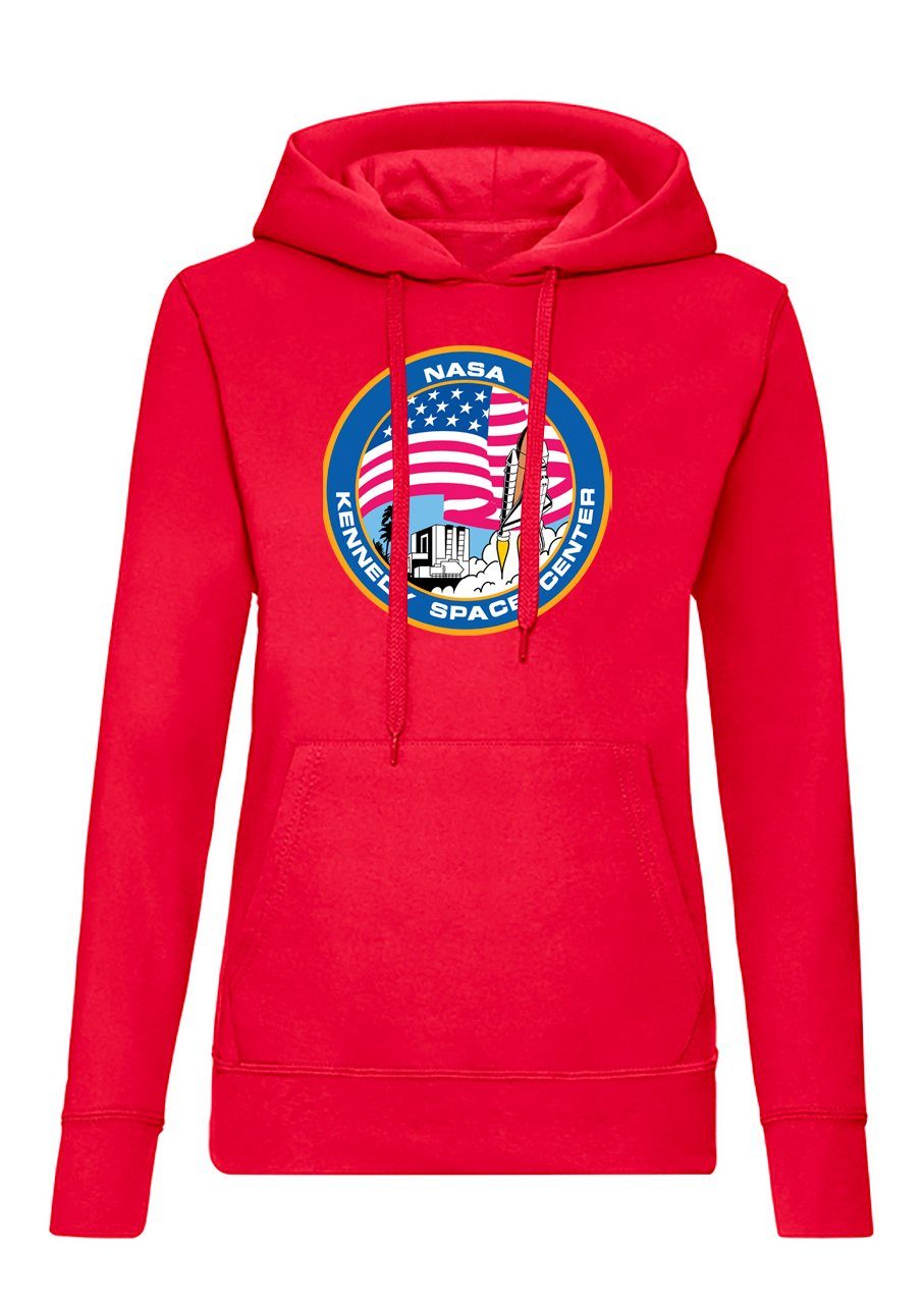 Hoodie Damen NASA Kennedy Space Center Rakete Sterne Elon X