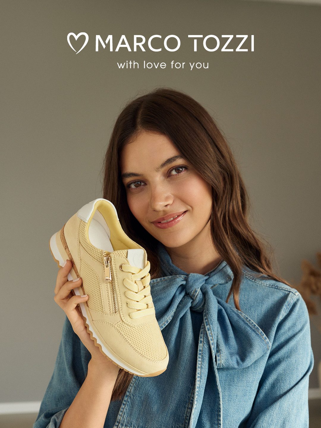 MARCO TOZZI Keilsneaker, Freizeitschuh, Halbschuh, Schnürschuh in veganer Verarbeitung