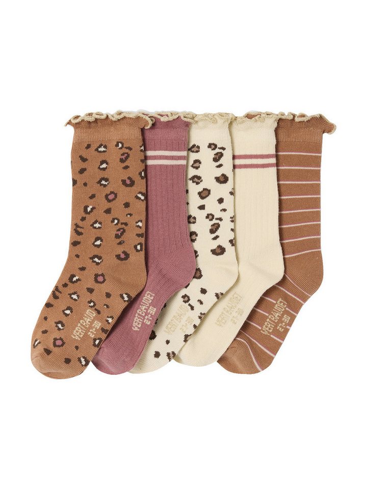 vertbaudet Socken Socken LEOPARD, Kinder 5er-Pack
