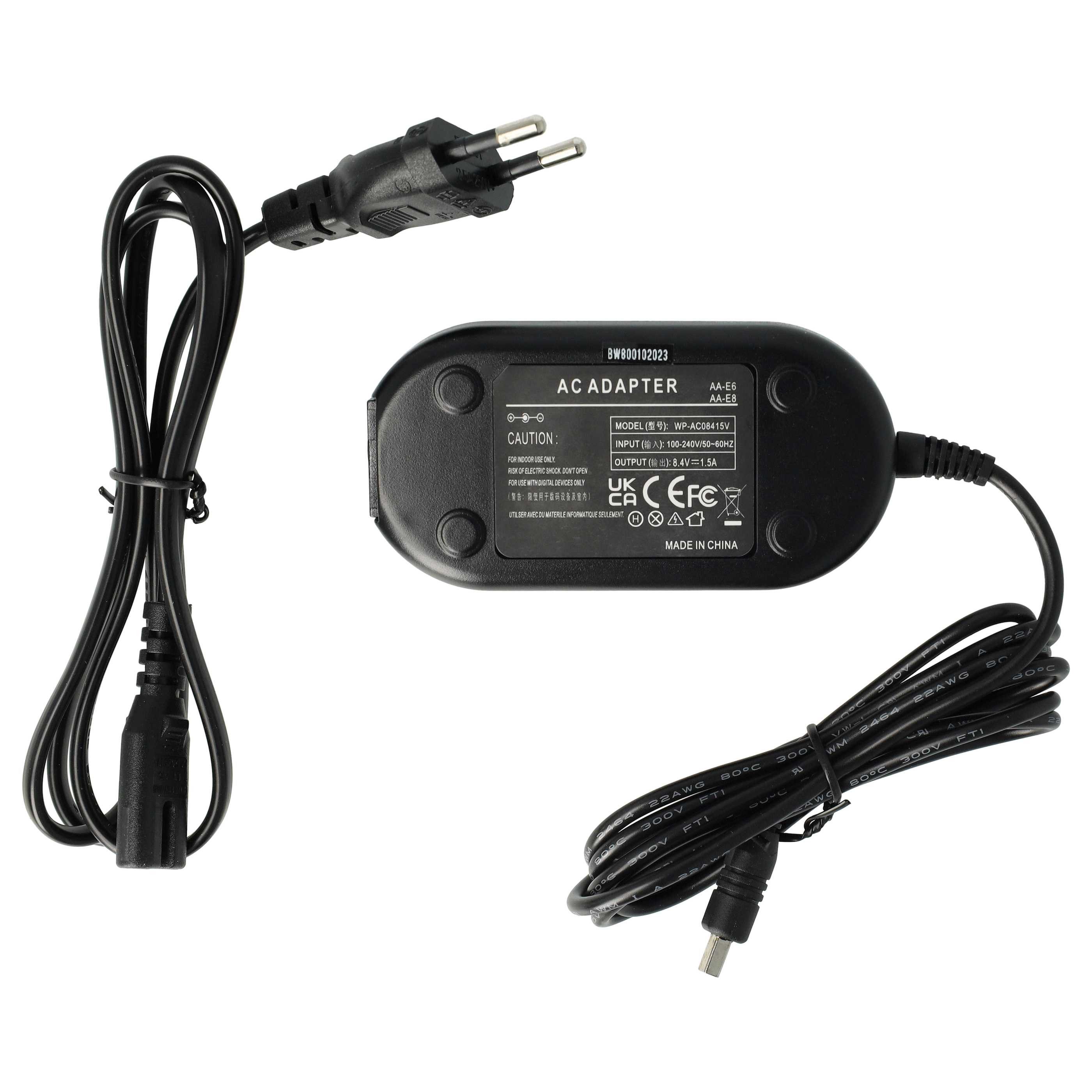 passend für Samsung SC-HMX10CN, SC-HMX10C/XAP, SC-HMX20C/XAA, Netzteil