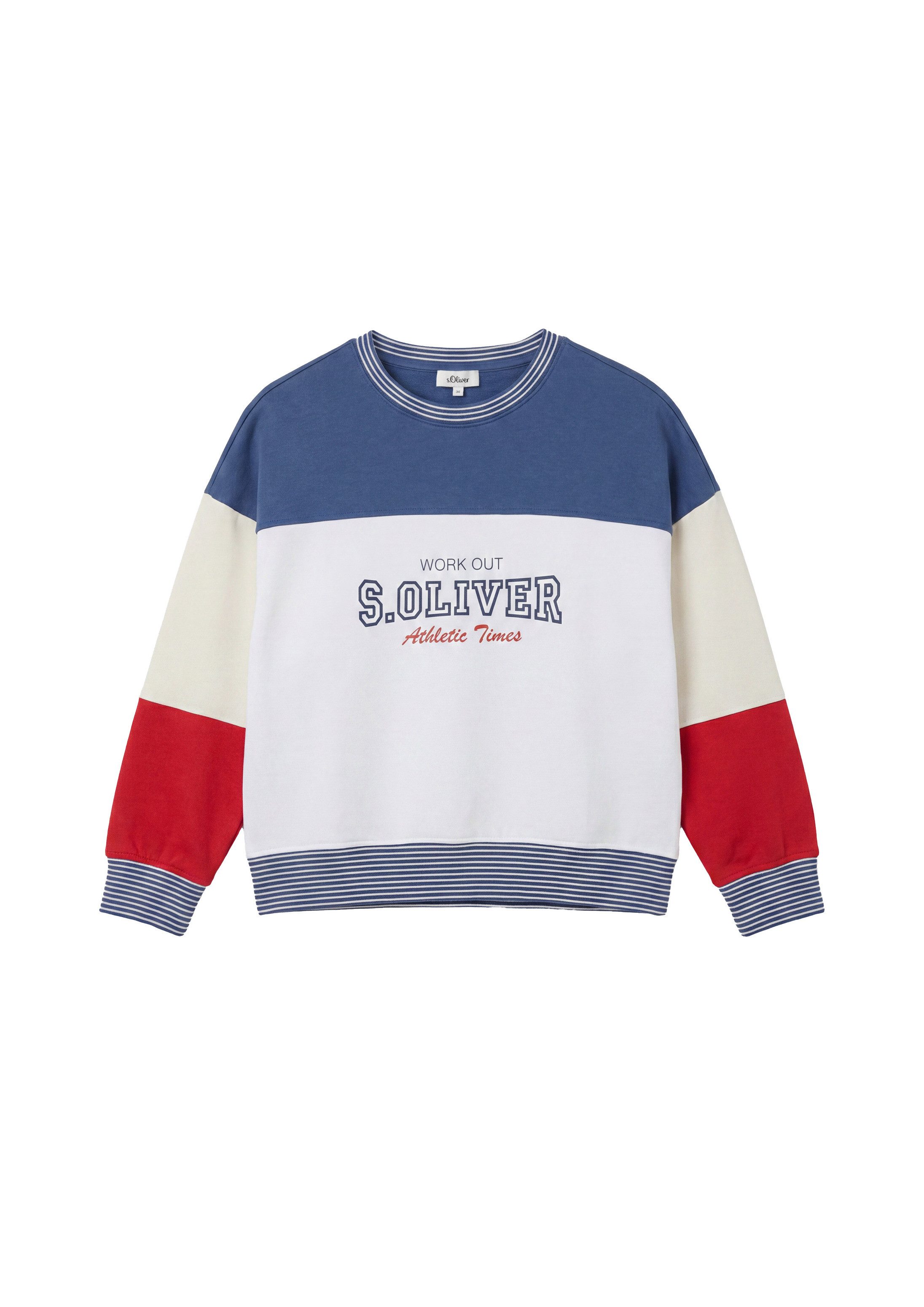 s.Oliver Sweatshirt Sweatshirt s.Oliver x Heidi Klum: Colourblock-Sweatshirt mit Logo – Bild 2 von 5