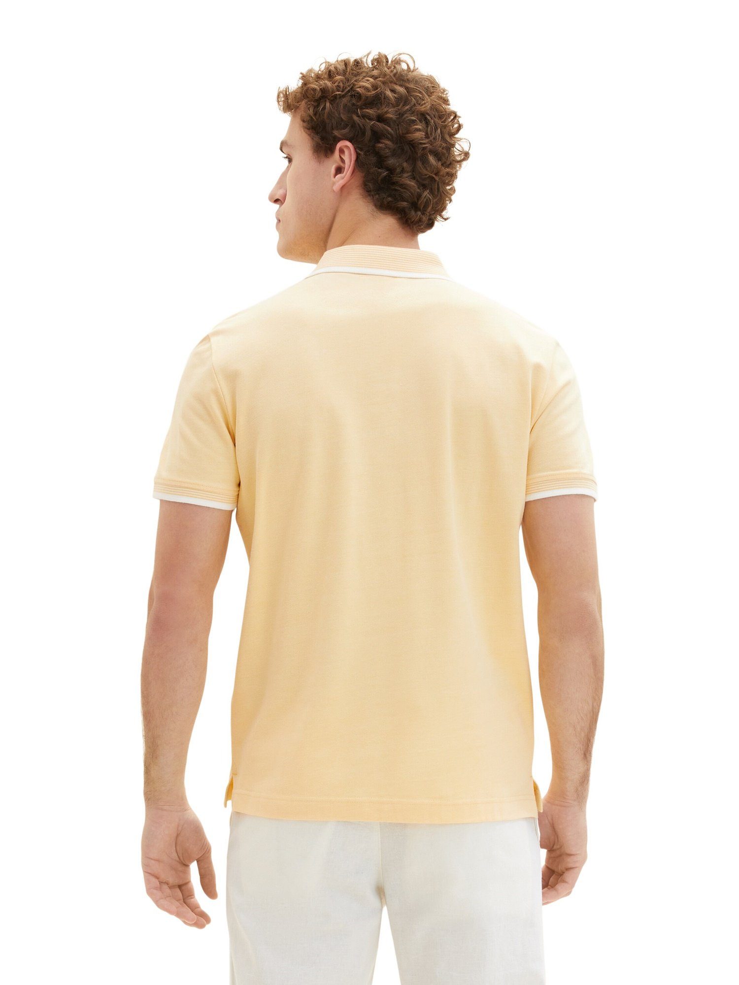 TOM TAILOR Poloshirt Poloshirt Kurzarmshirt mit Polokragen (1-tlg) gelb