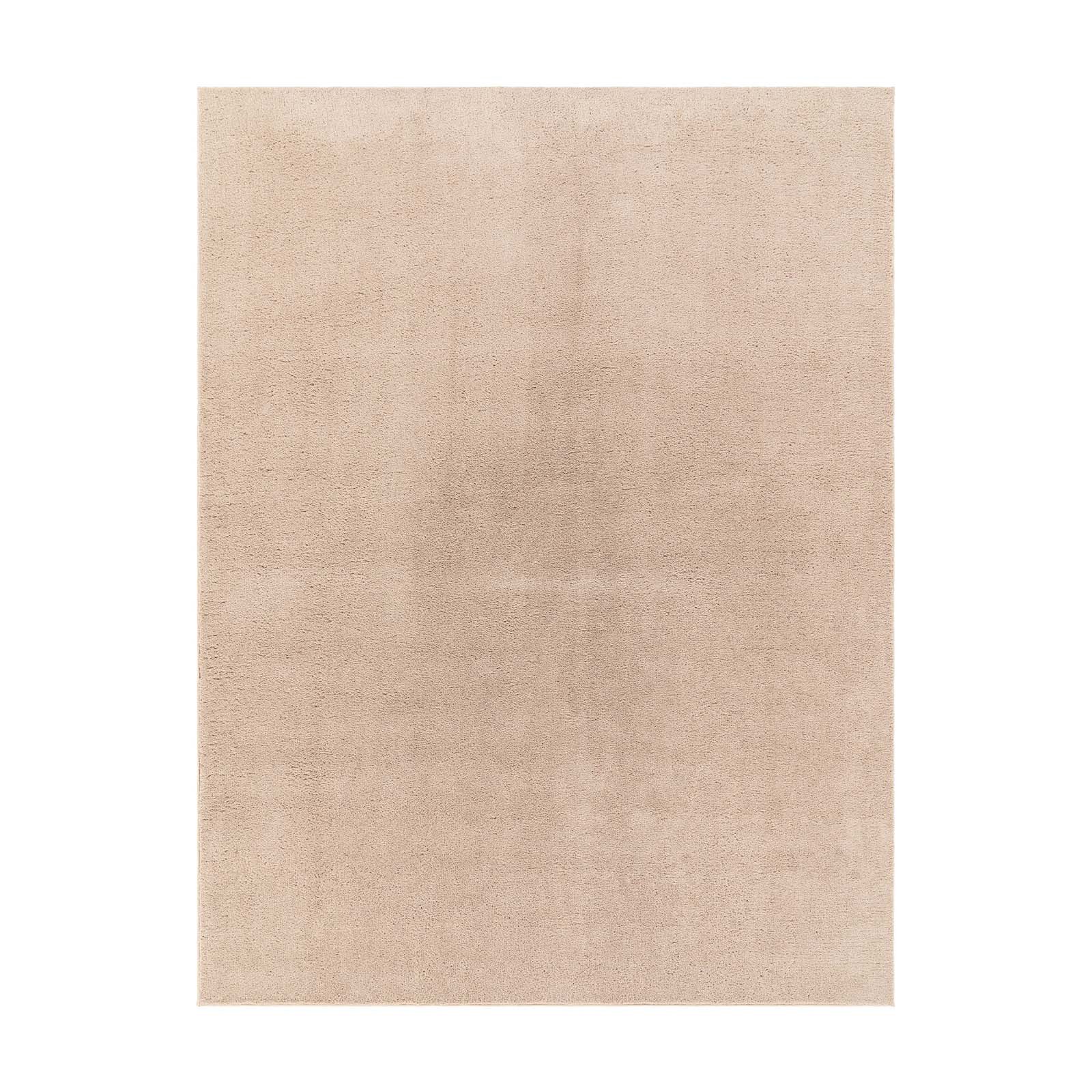 TaraCarpet Teppich Fiona Uni Kurzflor-Teppich, waschbar und supersoft, rechteckig, Höhe: 14 mm, 14 mm Kurzflor, rechteckig, Farbe Beige, Größe 50x80 cm – Bild 2 von 5