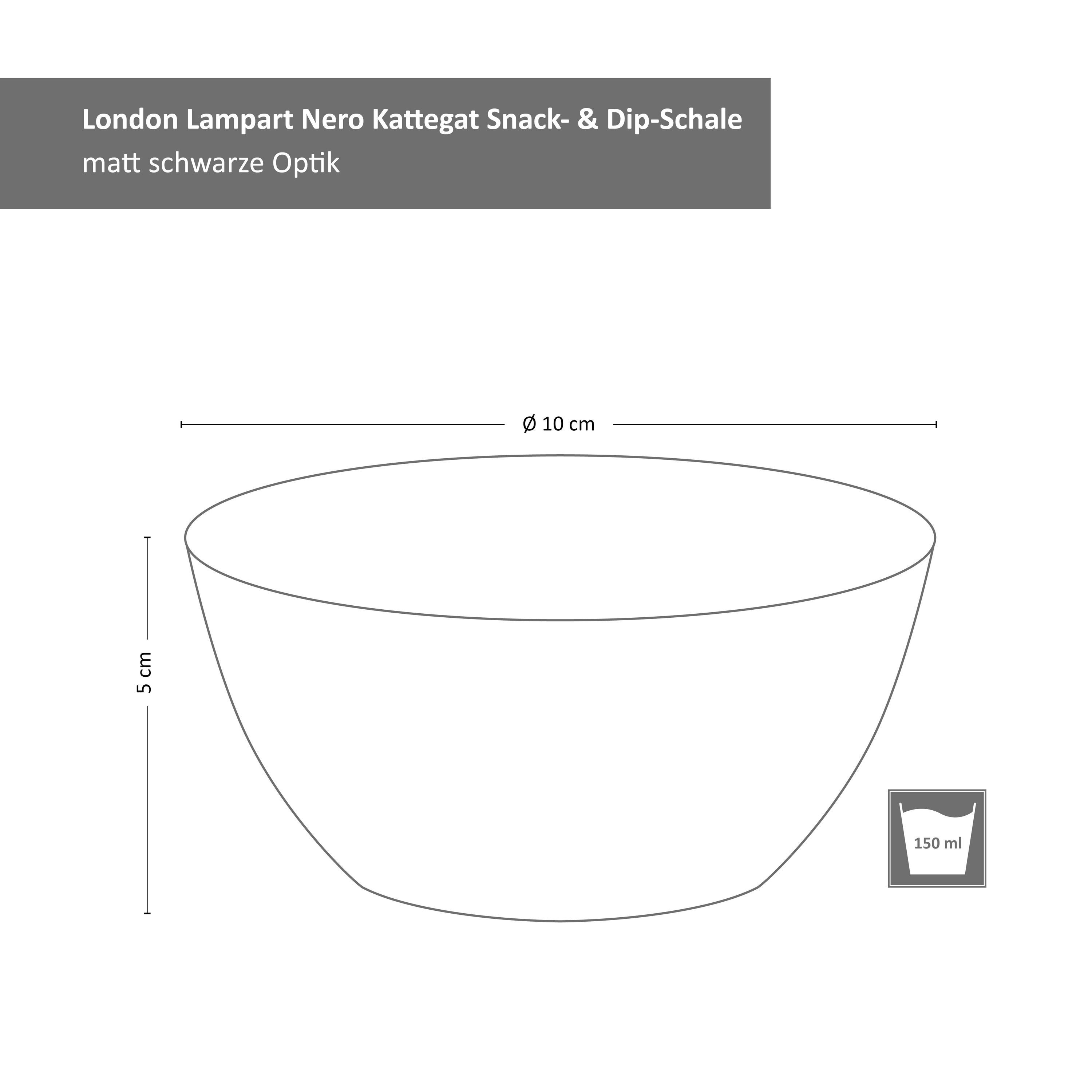MamboCat Dipschale 12x London Lampart Nero Kattegat Snack- & Dip-Schälchen 150ml Ø10cm, Steingut – Bild 5 von 5