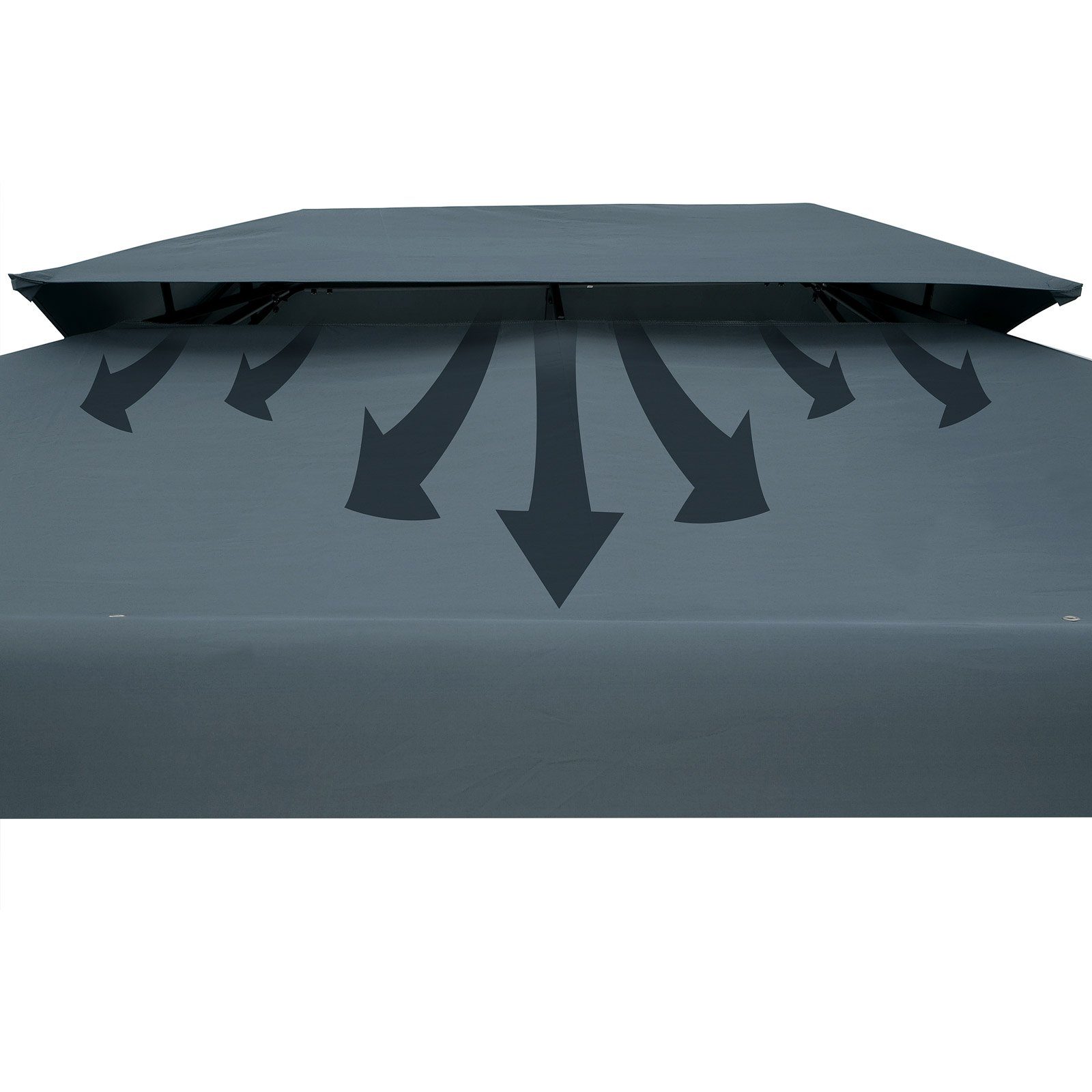 Casaria Pavillon Elda, 3x4m Farbwahl UV-Schutz 50+ Wasserabweisend Stabil Robust Metall mit