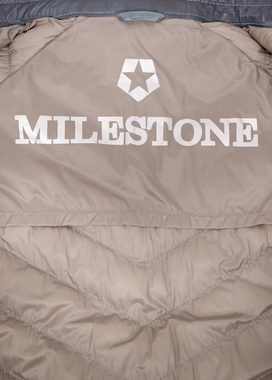 Milestone Lederjacke MSlseo Milestone - Herren Echtleder Lederjacke Lammnappa jeans blau