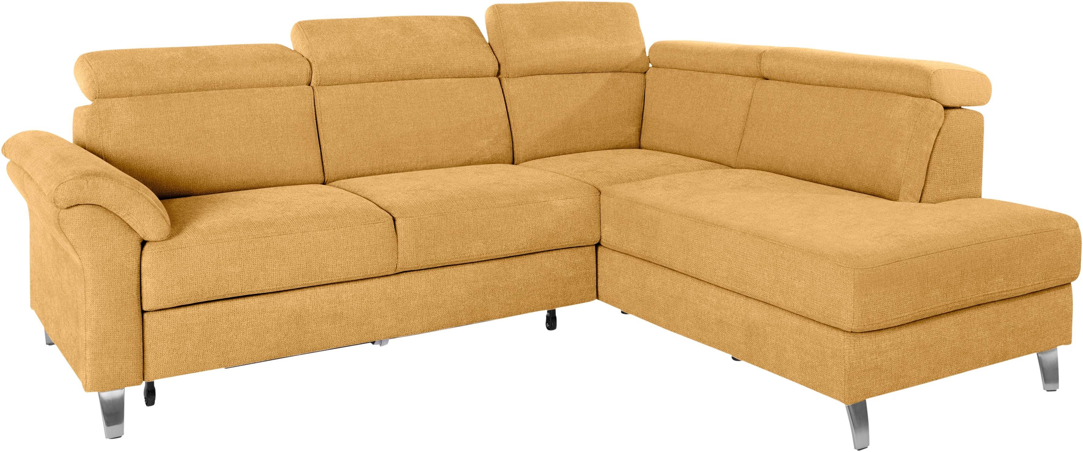 sit&more Ecksofa Arngast L-Form, inklusive Kopfteilverstellung und Federkern