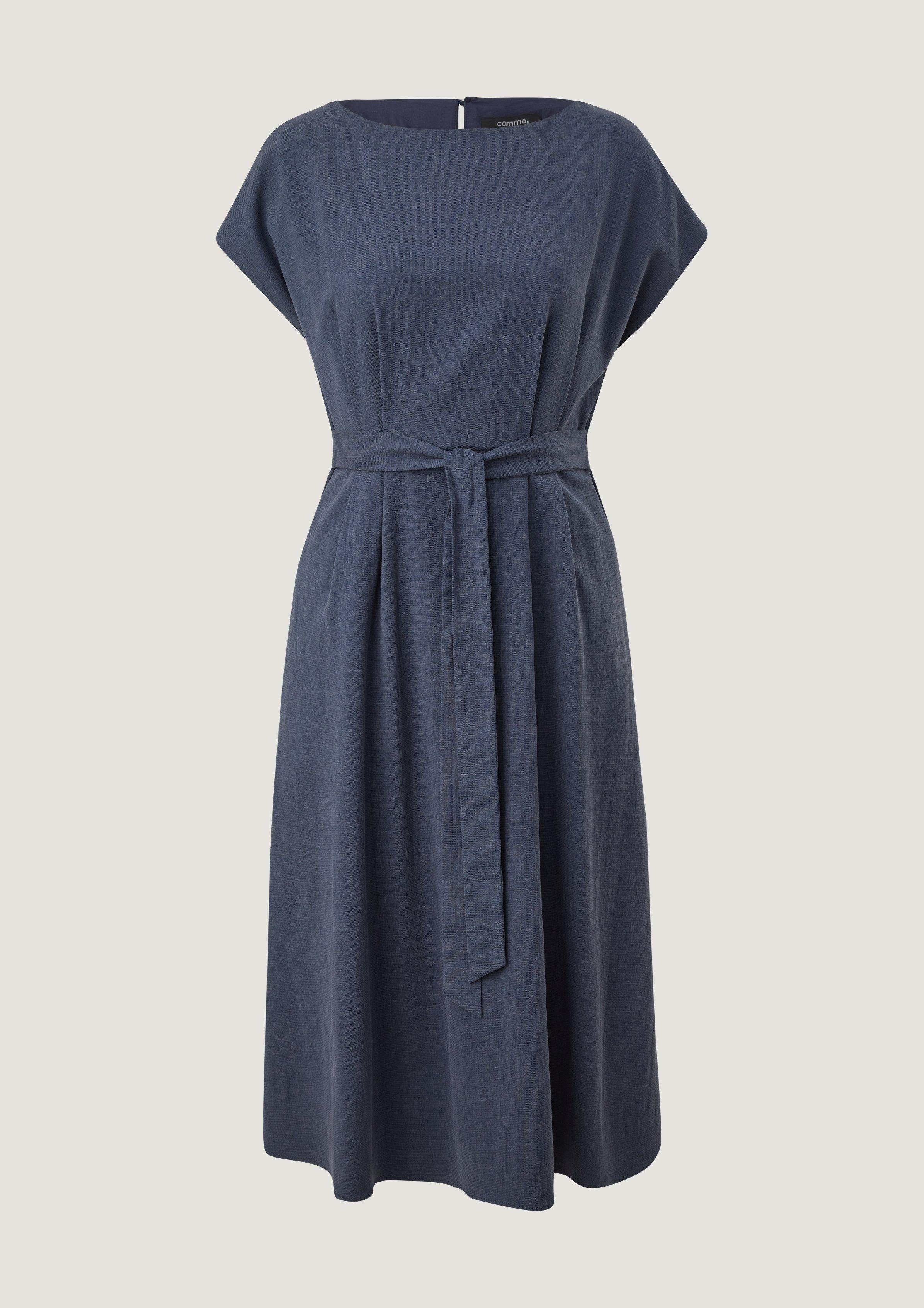 Leinenmix Kleid aus Comma Maxikleid tiefblau