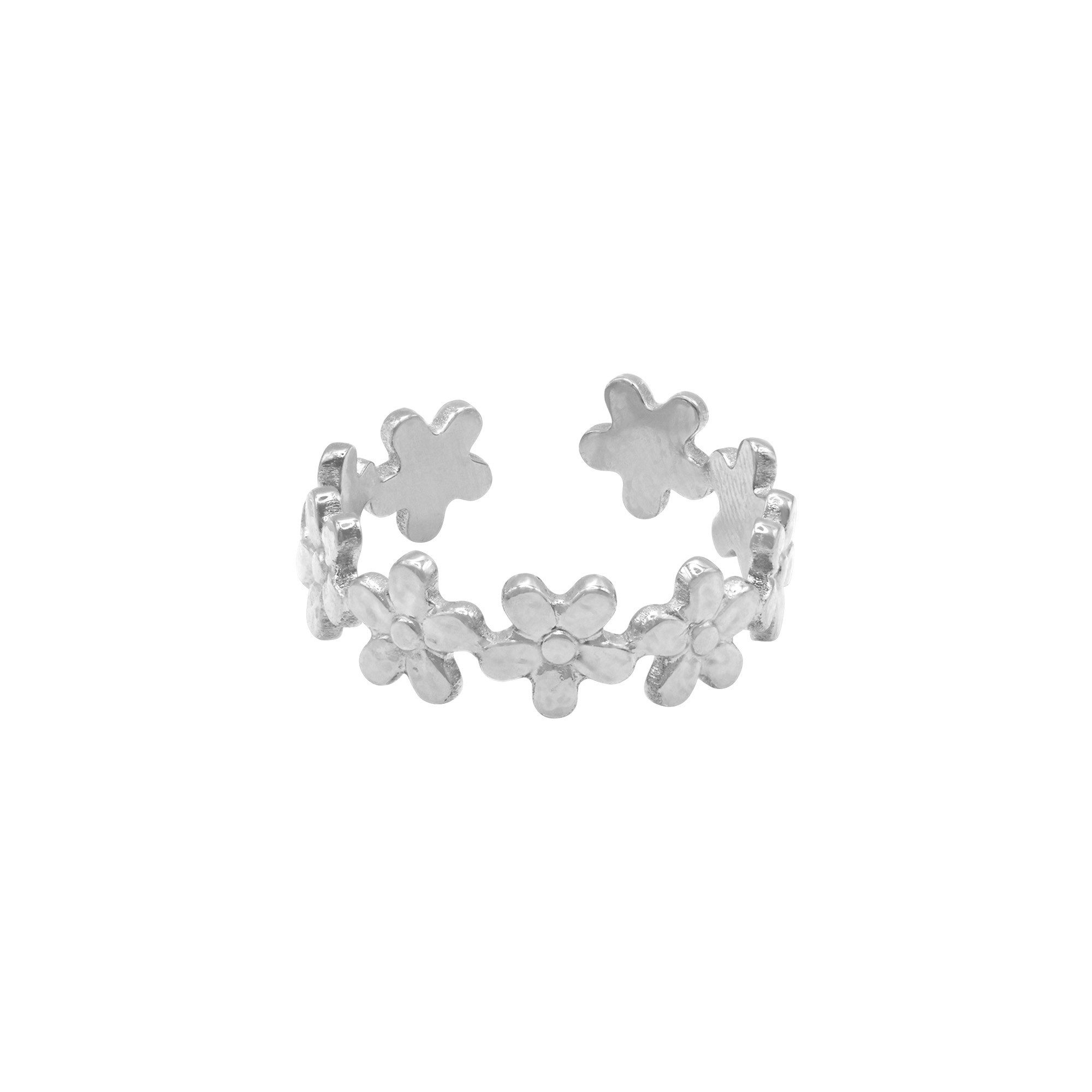 Fingerring Alira silberfarben poliert