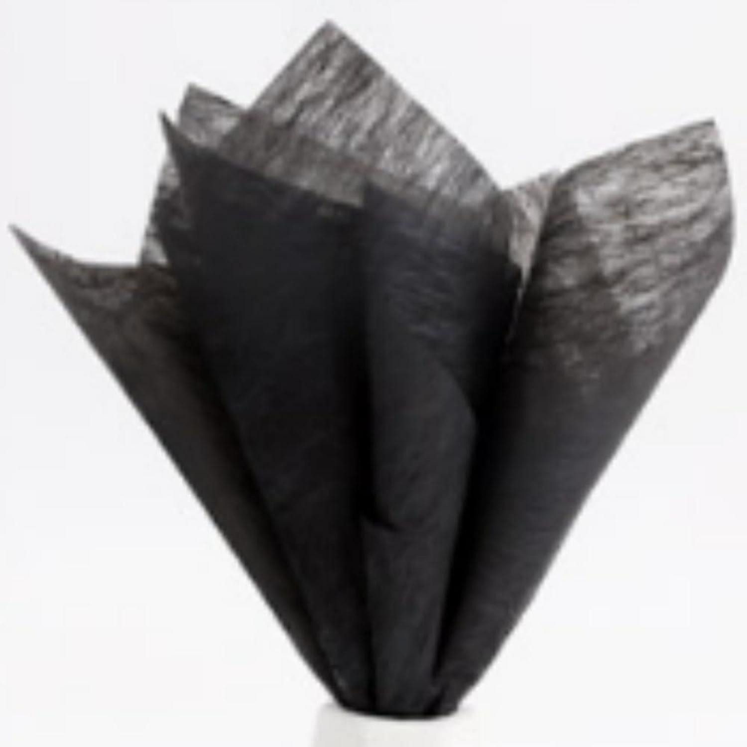 LuxusKollektion Geschenkpapier Blumenpapier Baumwolle Vlies 45x60cm schwarz 40 Blatt