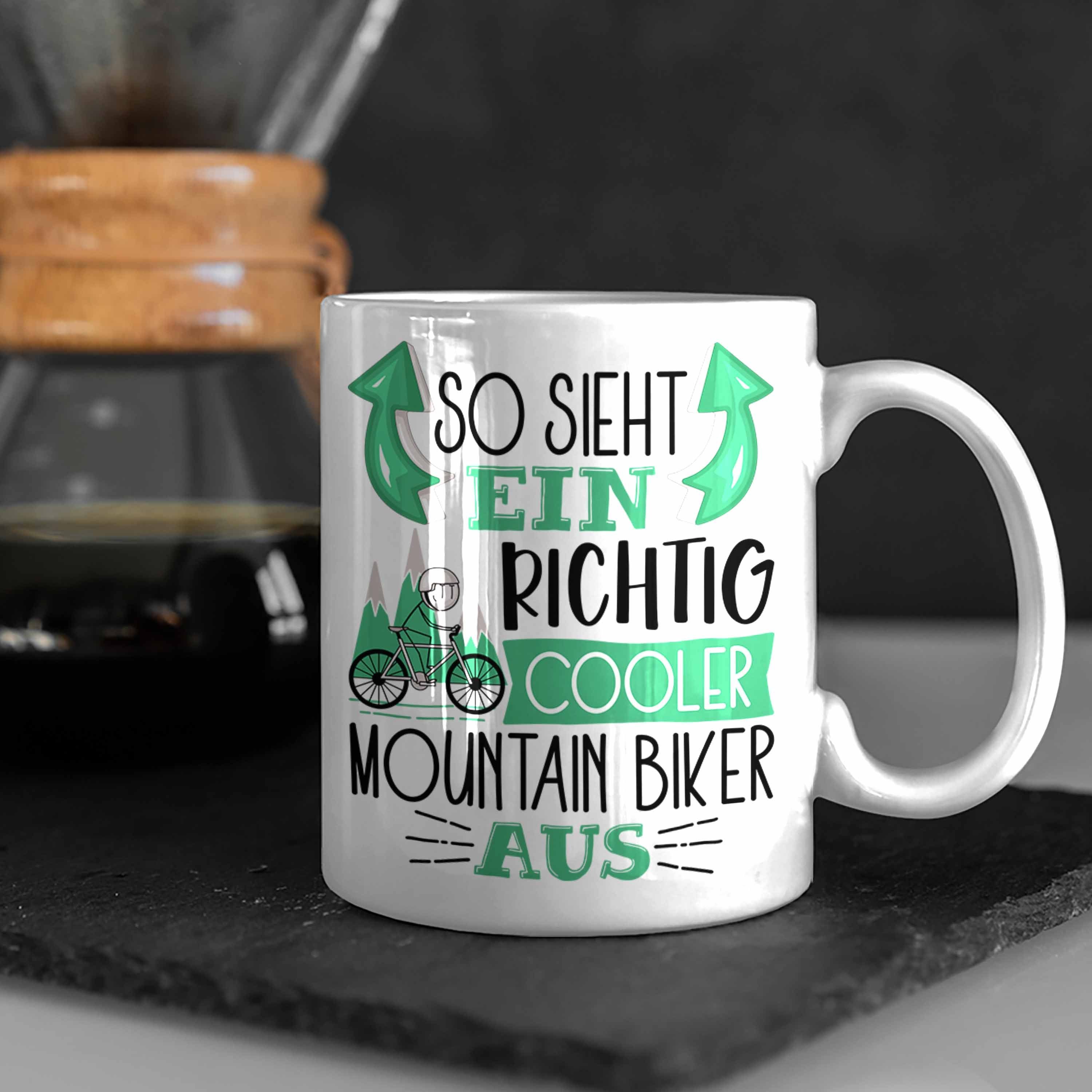Tasse Cooler Richtig Weiss Mountainbiker Aus Sieht So Trendation Lustiger Ein Geschenk Tasse