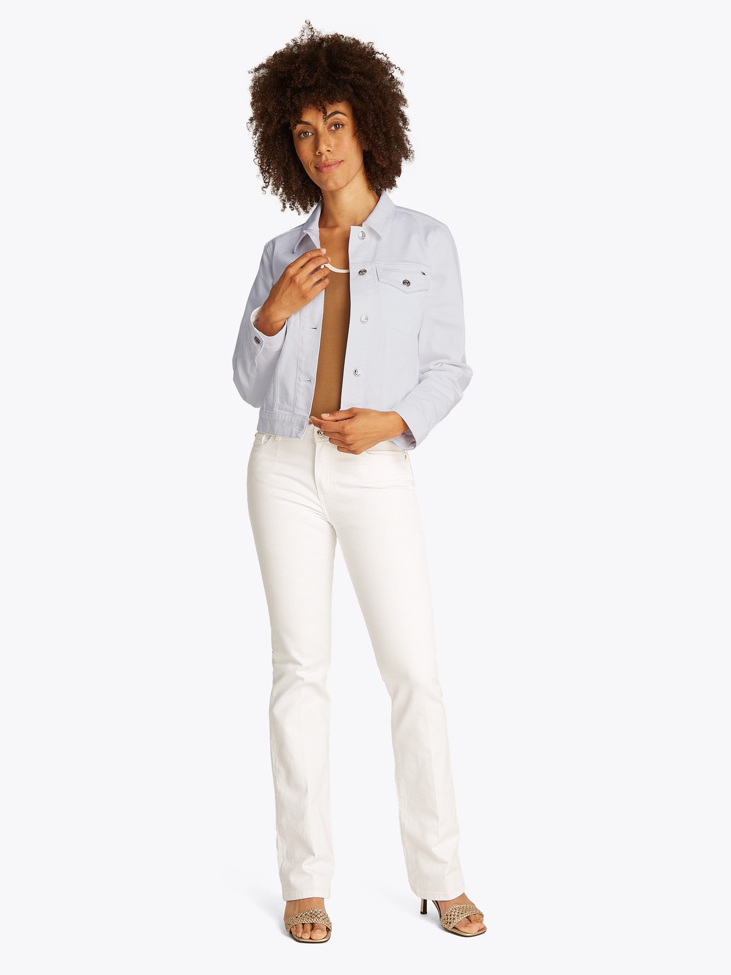 Tommy Hilfiger Jeansjacke DNM SLIM JACKET WHITE mit vielseitigem Design