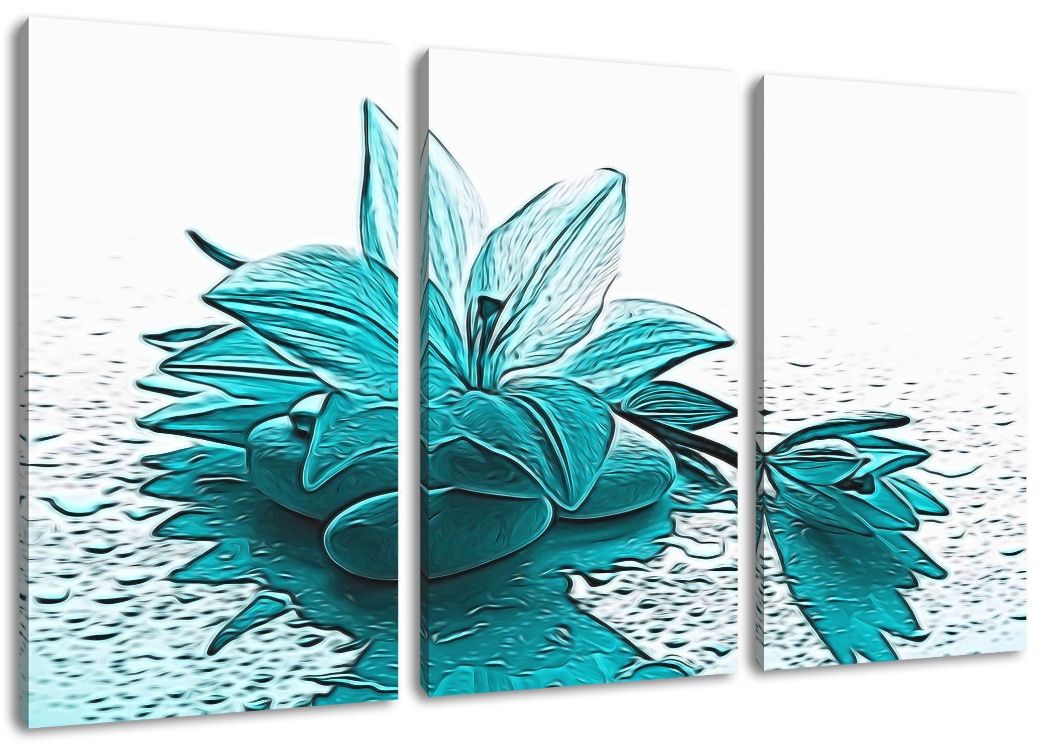 Leinwandbild Blüte auf Zensteinen