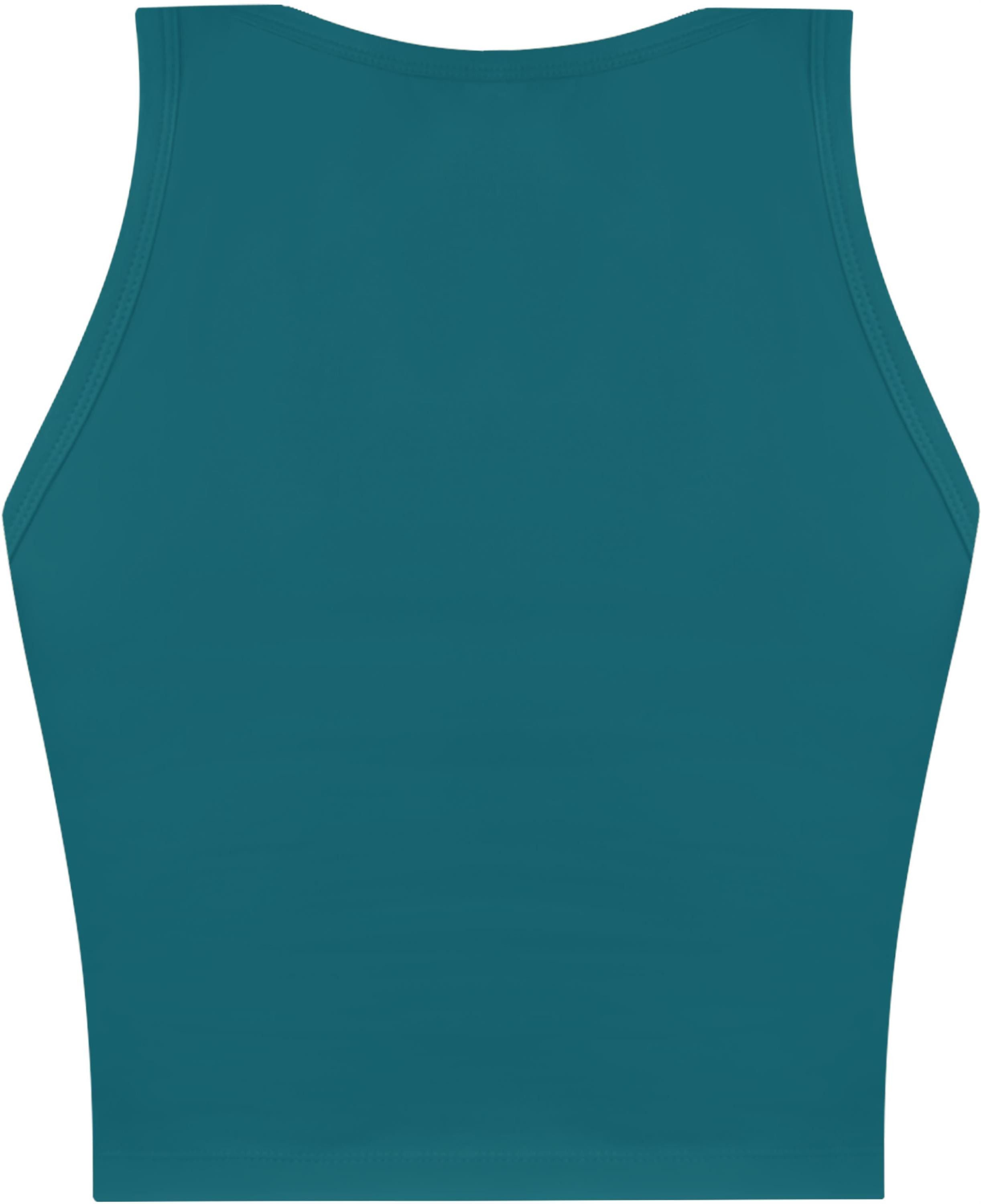 Janice Kurzarmshirt 3 x Damen crop Top hochgeschlossen Niah Kurzes Tanktop aus Baumwolle