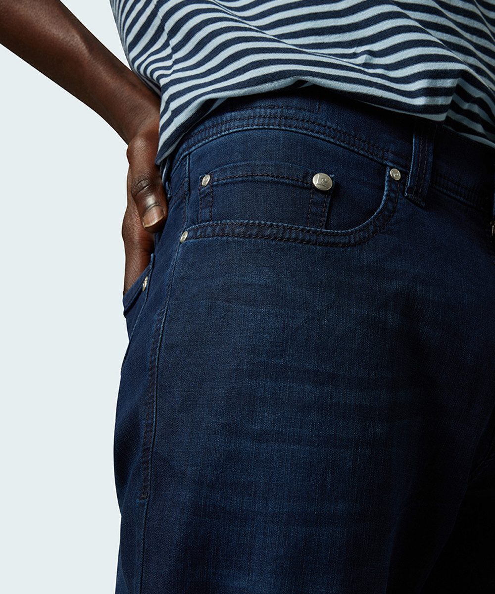 Pierre Cardin 5-Pocket-Jeans PIERRE CARDIN LYON TAPERED dark blue used buff günstig online kaufen