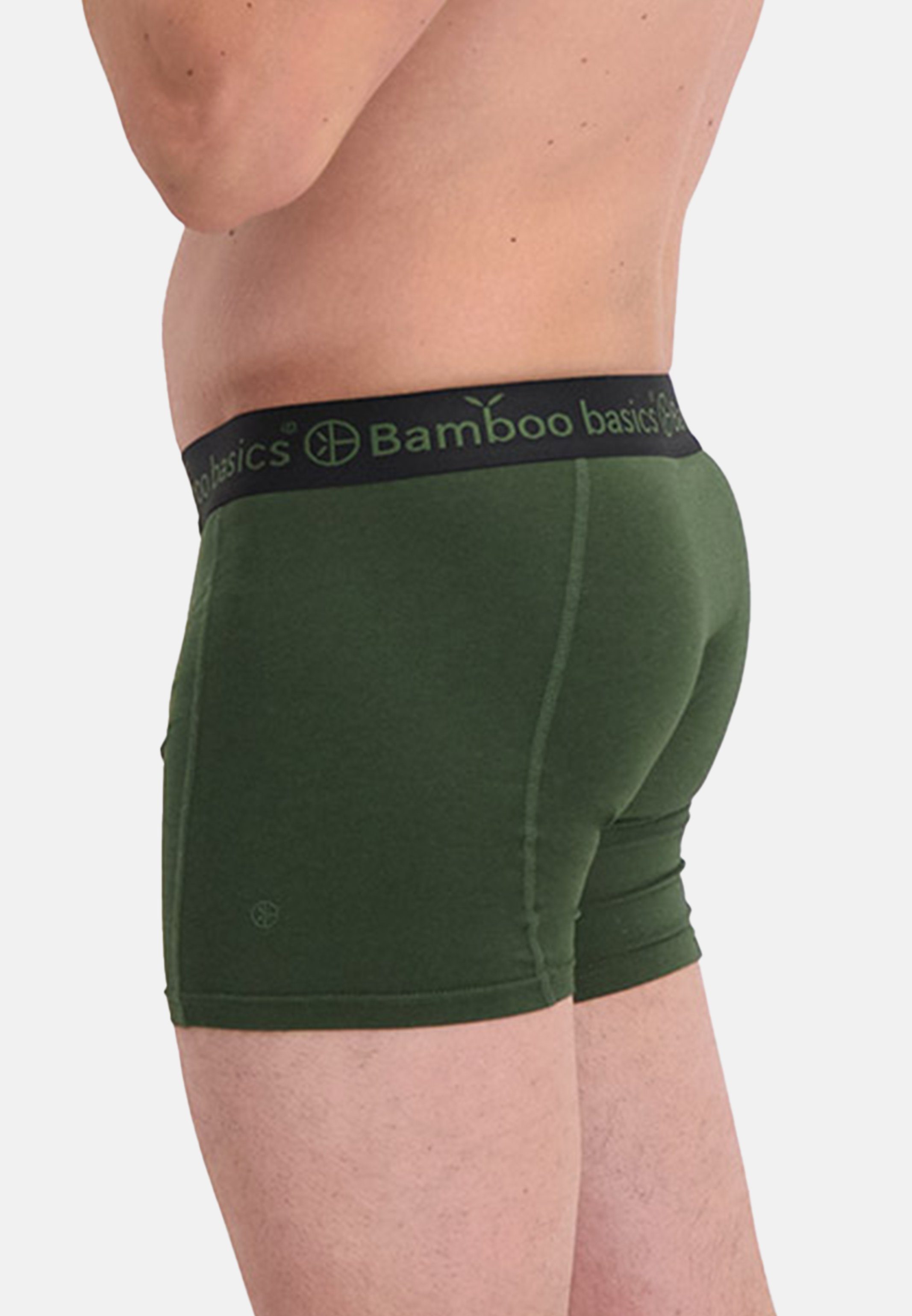 Bamboo basics Retro Boxer 3er - Material Short Pack (Spar-Set, Weiches Rico Viskose / 3-St) mit Ohne Retro - Grün Eingriff Pant