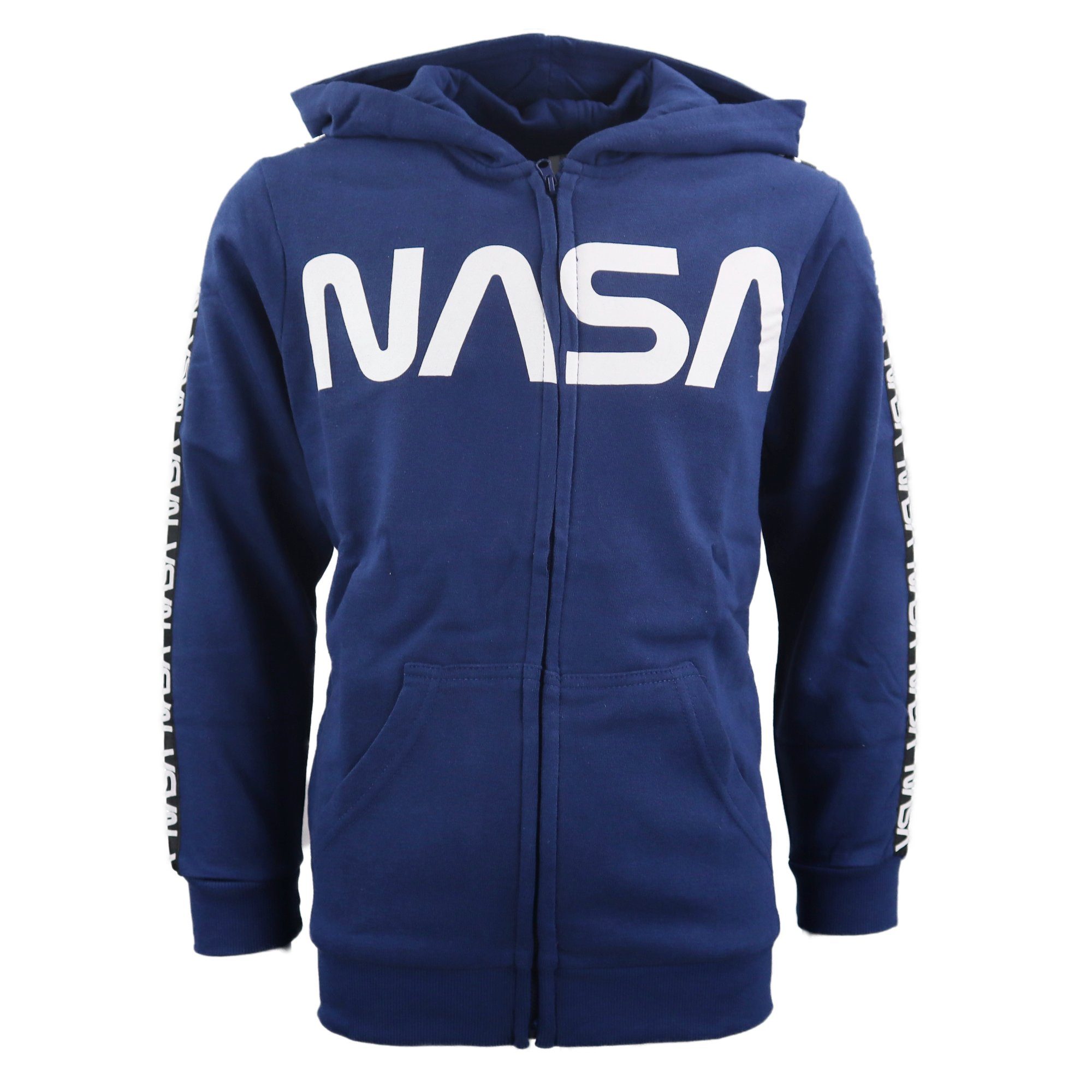 Hoodie Kapuzen NASA Baumwolle, 164, Gr. Kinder Jungen Pulli 134 Blau bis Jugend NASA 100%