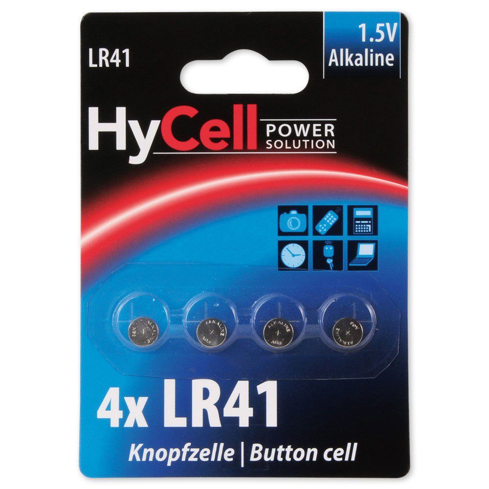 HyCell Notizbuch 4 HyCell Knopfzellen LR41 1,5 V