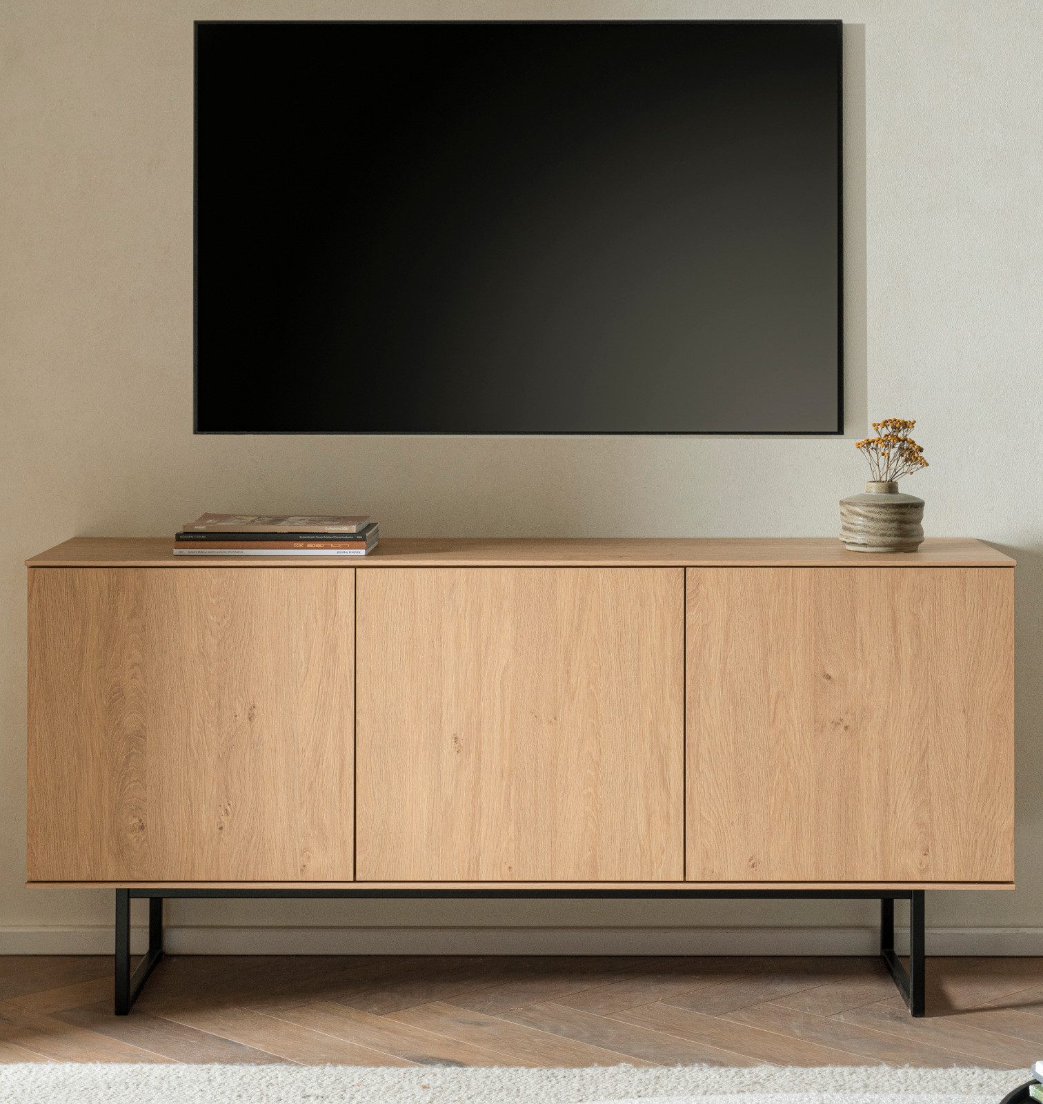 Furn.Design Lowboard Breda (TV Unterschrank in Eiche Dekor, BxH 150 x 70 cm günstig online kaufen