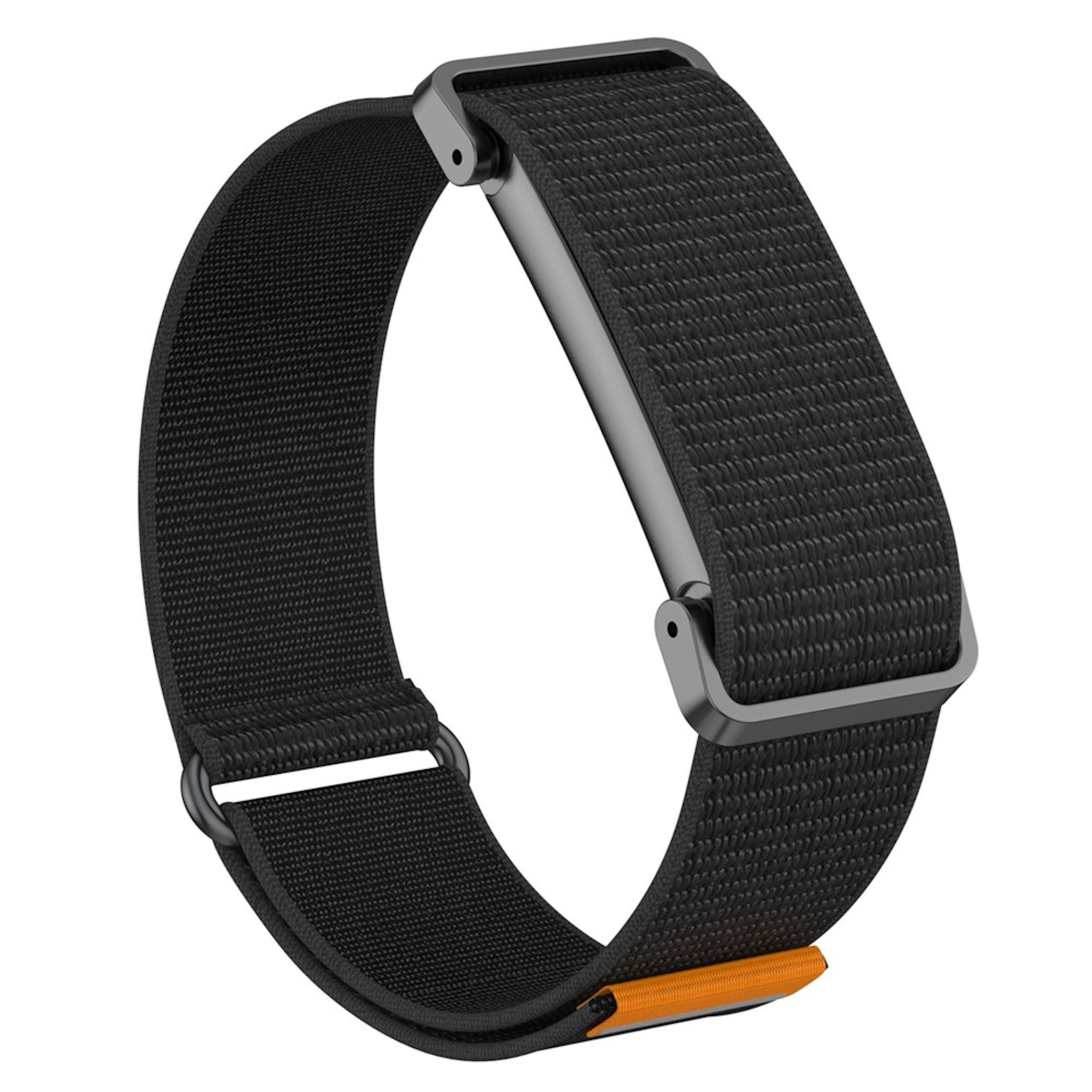 Wigento Smartwatch-Armband Nylon für Google Fitbit Air Klettverschluss Metall Schutz Gehäuse, Metall Schutzgehäuse, Klettverschluss, atmungsaktiv