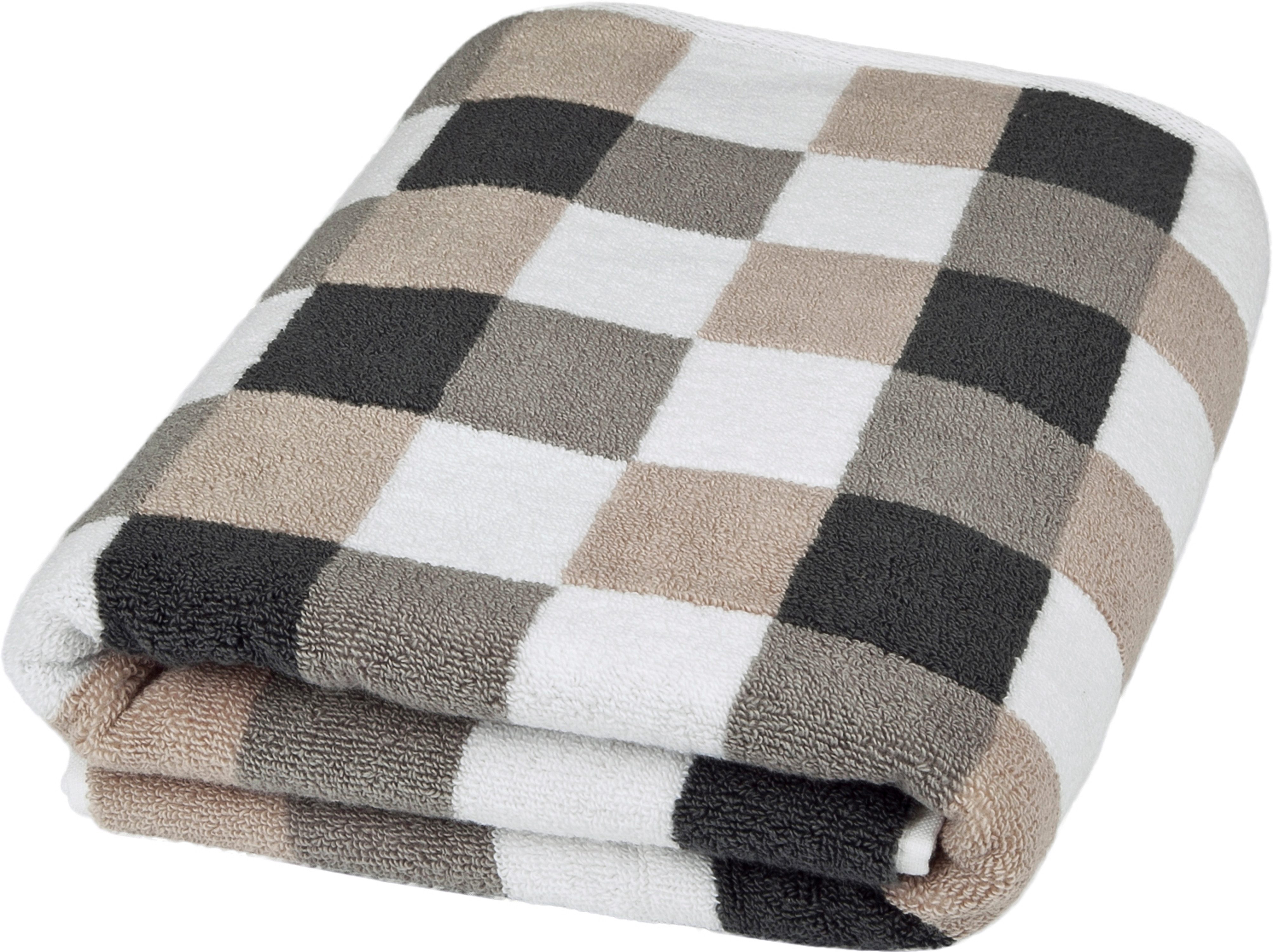ROSS Duschtuch Würfelfond, Frottier (Set, 1-St), 100% Baumwolle