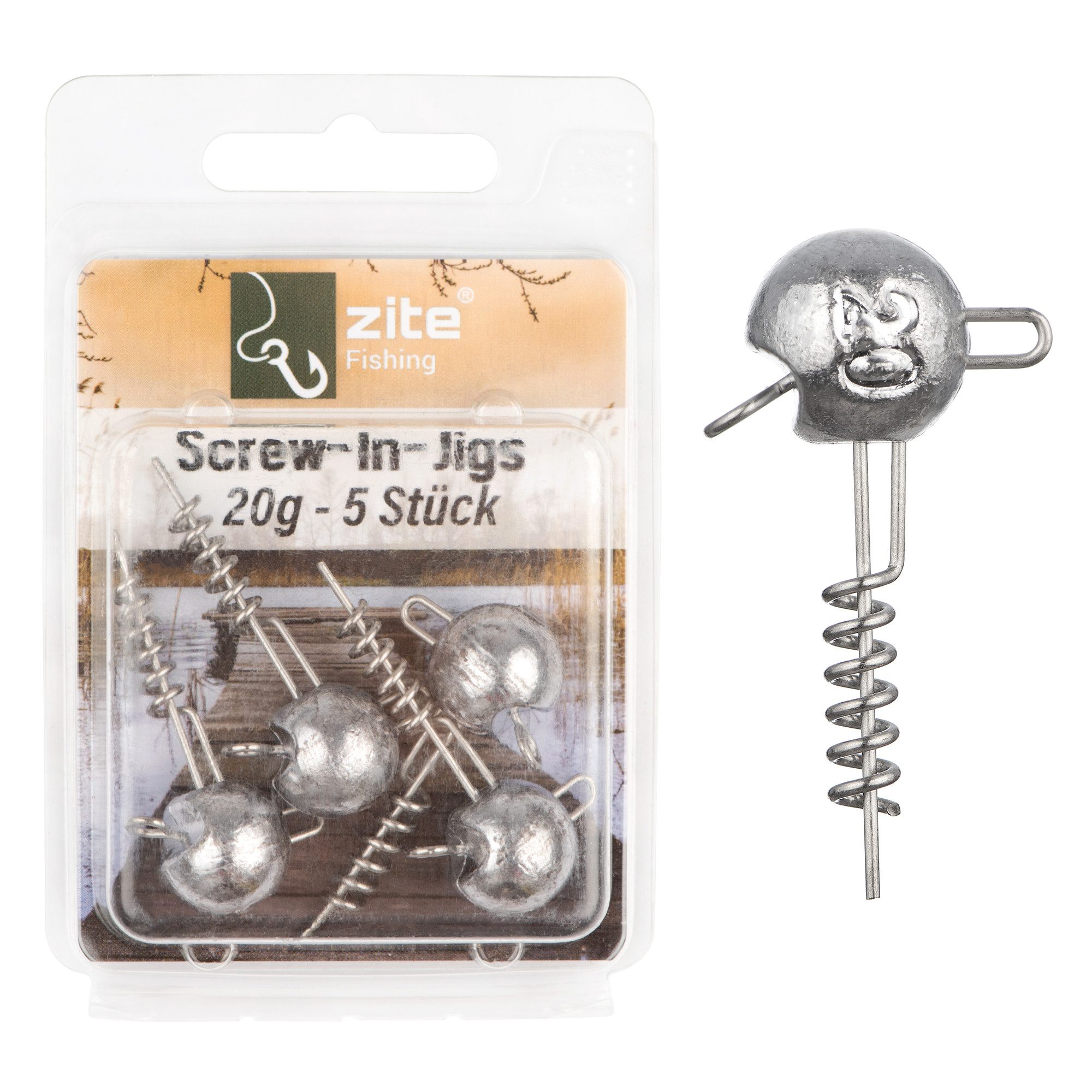 Angelgewicht Blei Screw-In-Jigs 5-20g im 5er-Pack Gummiköder Angeln Raubfisch