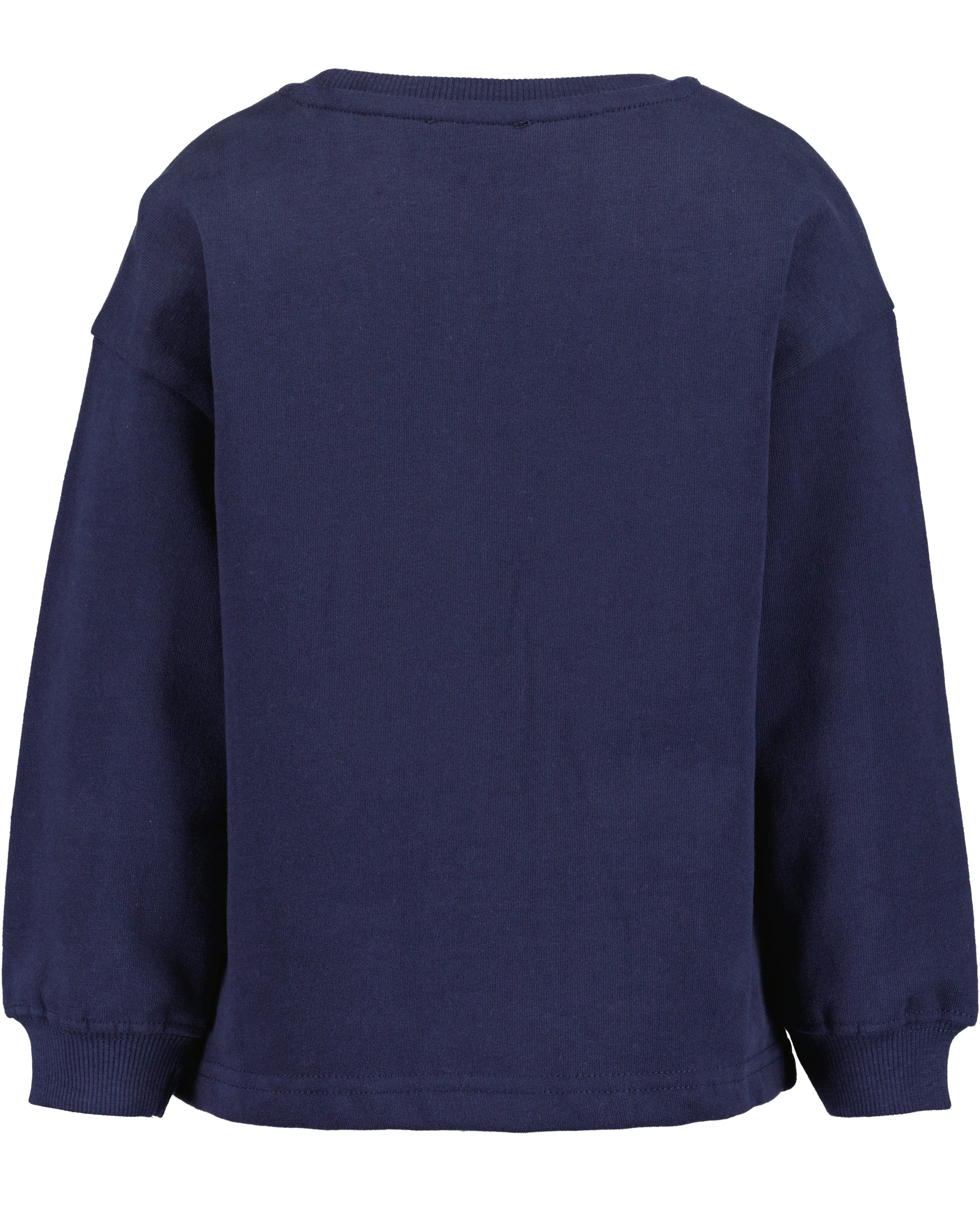 Blue Seven Sweatshirt Frontmotiv mit funkelnden Wendepailletten