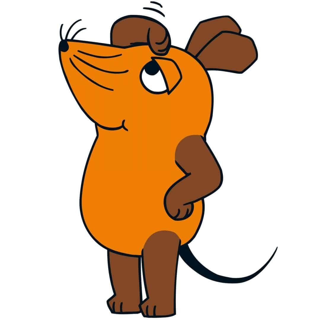 Die Maus Wandtattoo Kinderzimmer Wandbild Junge Mädchen Kinder Wandsticker Baby Deko, selbstklebend, entfernbar