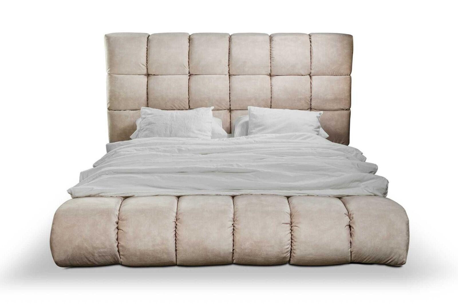 JVmoebel Bett Luxuri Plüsch Bett im Schlafzimmer Groß Handlich Designer Bett Neu (1-tlg., 1x Bett), Made in Europa