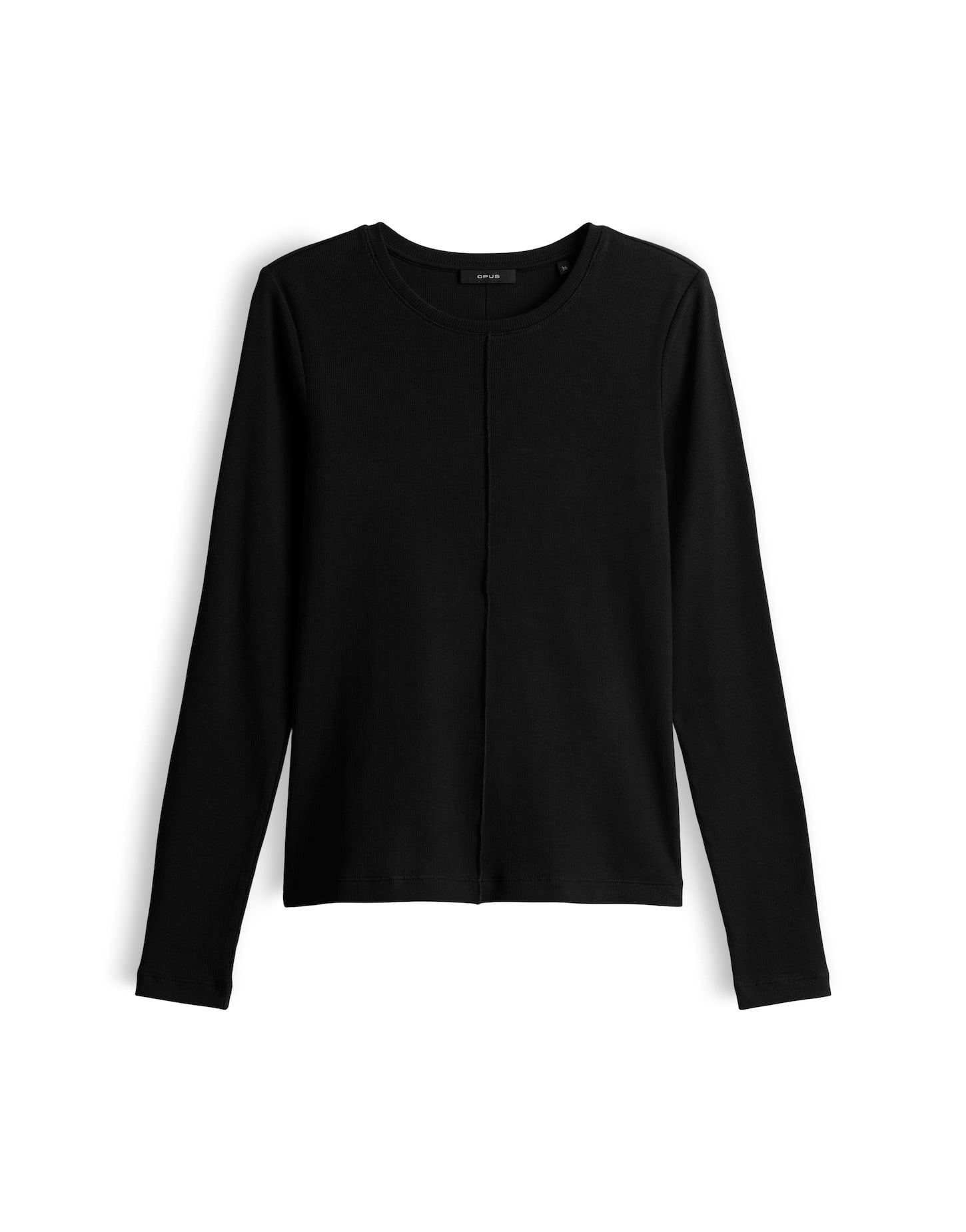 OPUS Langarmshirt SADALIE Slim aus BCI Cotton Mix schmale Passform, weicher Griff, elastischer Stoff
