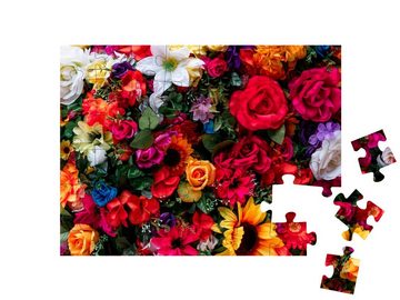 puzzleYOU Puzzle Ein Meer von Blumen, 48 Puzzleteile, puzzleYOU-Kollektionen Flora, Blumen