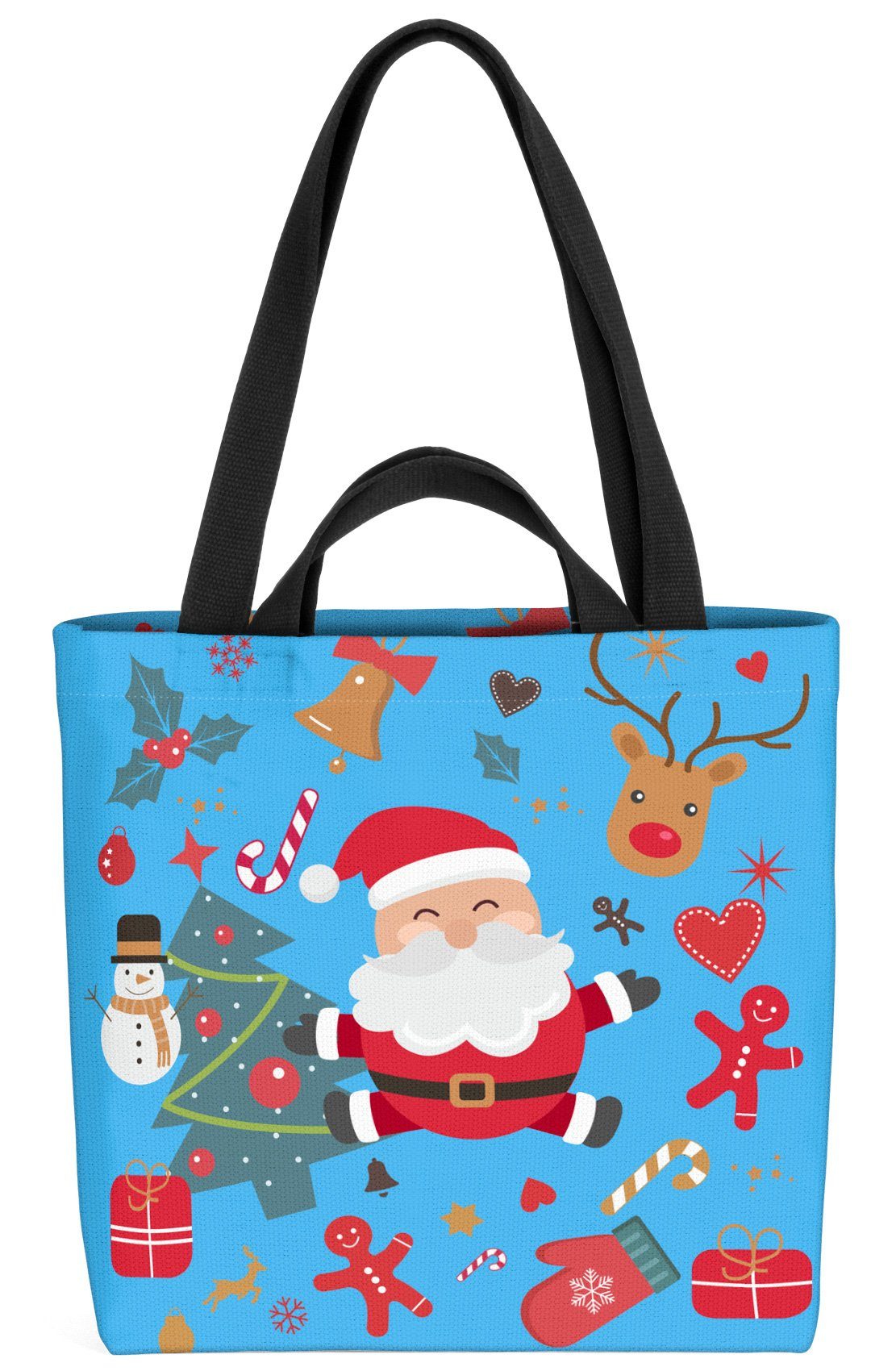 VOID Henkeltasche (1-tlg), Nikolaus Winter Geschenke Rentier Schneemann Dekoration Deko Kinder K