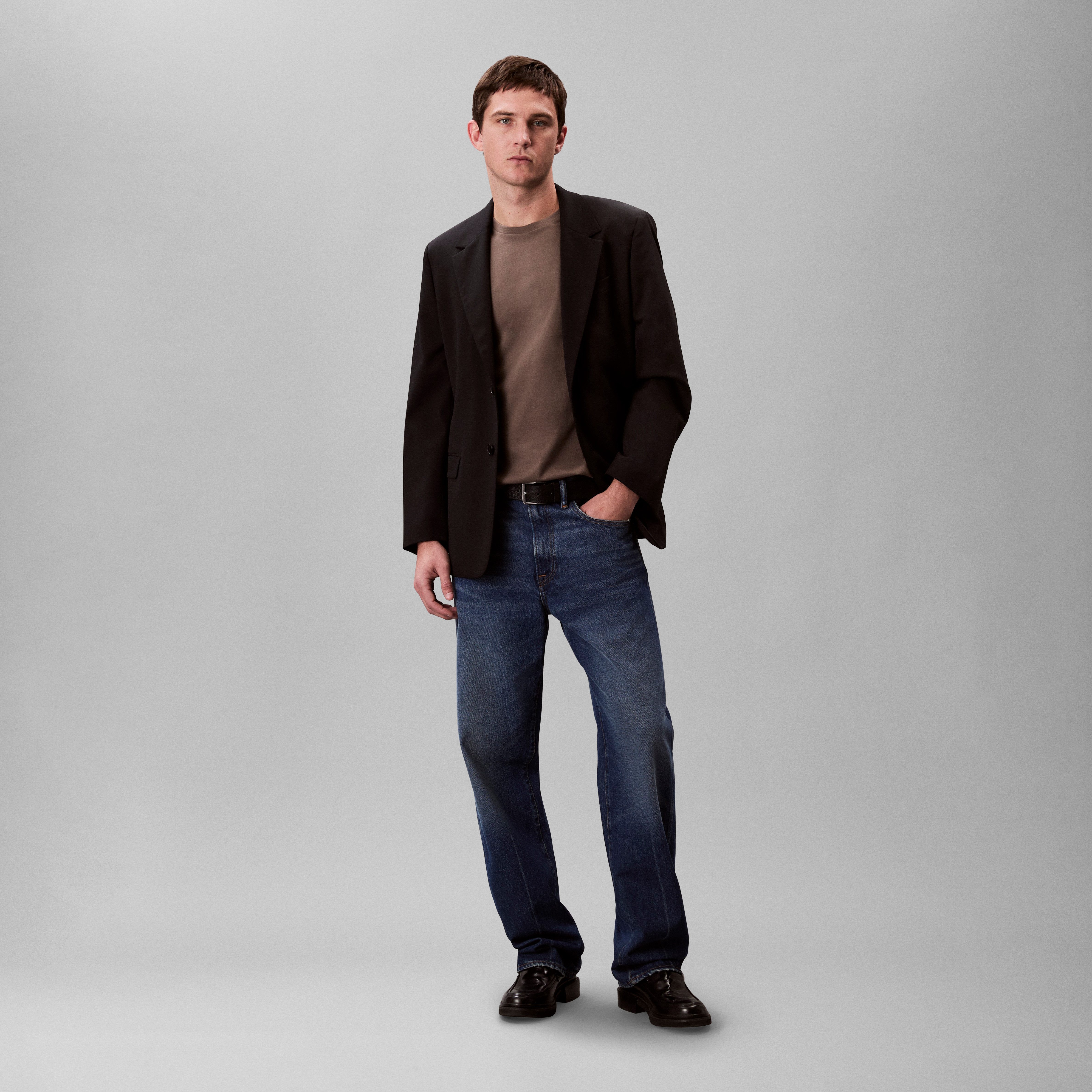 Calvin Klein Jeans T-Shirt SS SMOOTH CTTN SOLID CREWNK TEE mit Logo