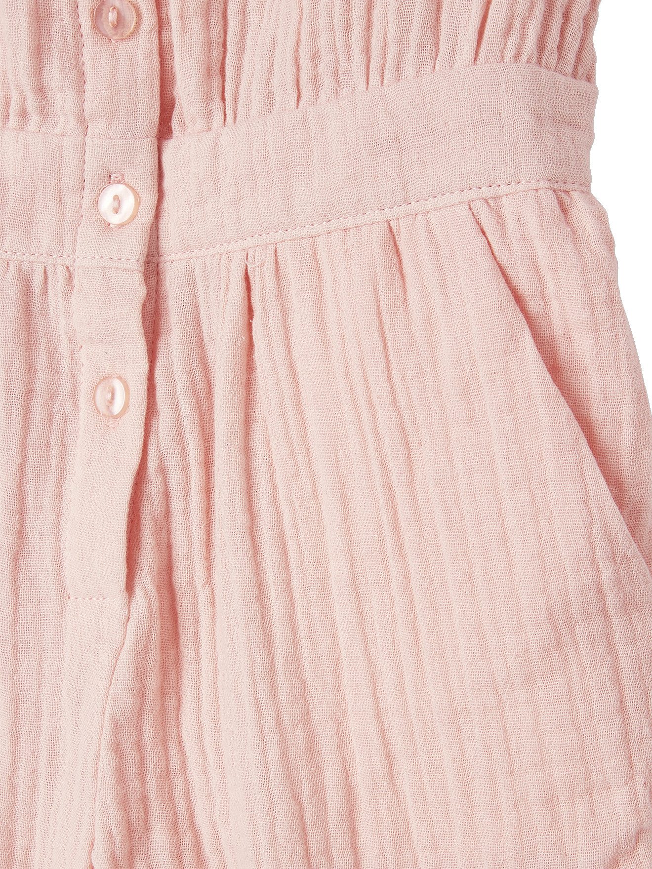 vertbaudet Jumpsuit Mädchen Jumpsuit aus Musselin, bestickter Kragen – Bild 3 von 5