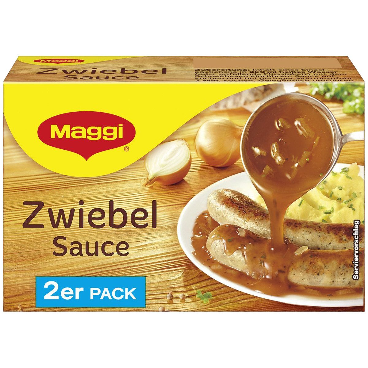 MAGGI Saucen, Maggi Zwiebel Sauce perfekt zu Steak und Bratwurst 2er für 2x 250ml