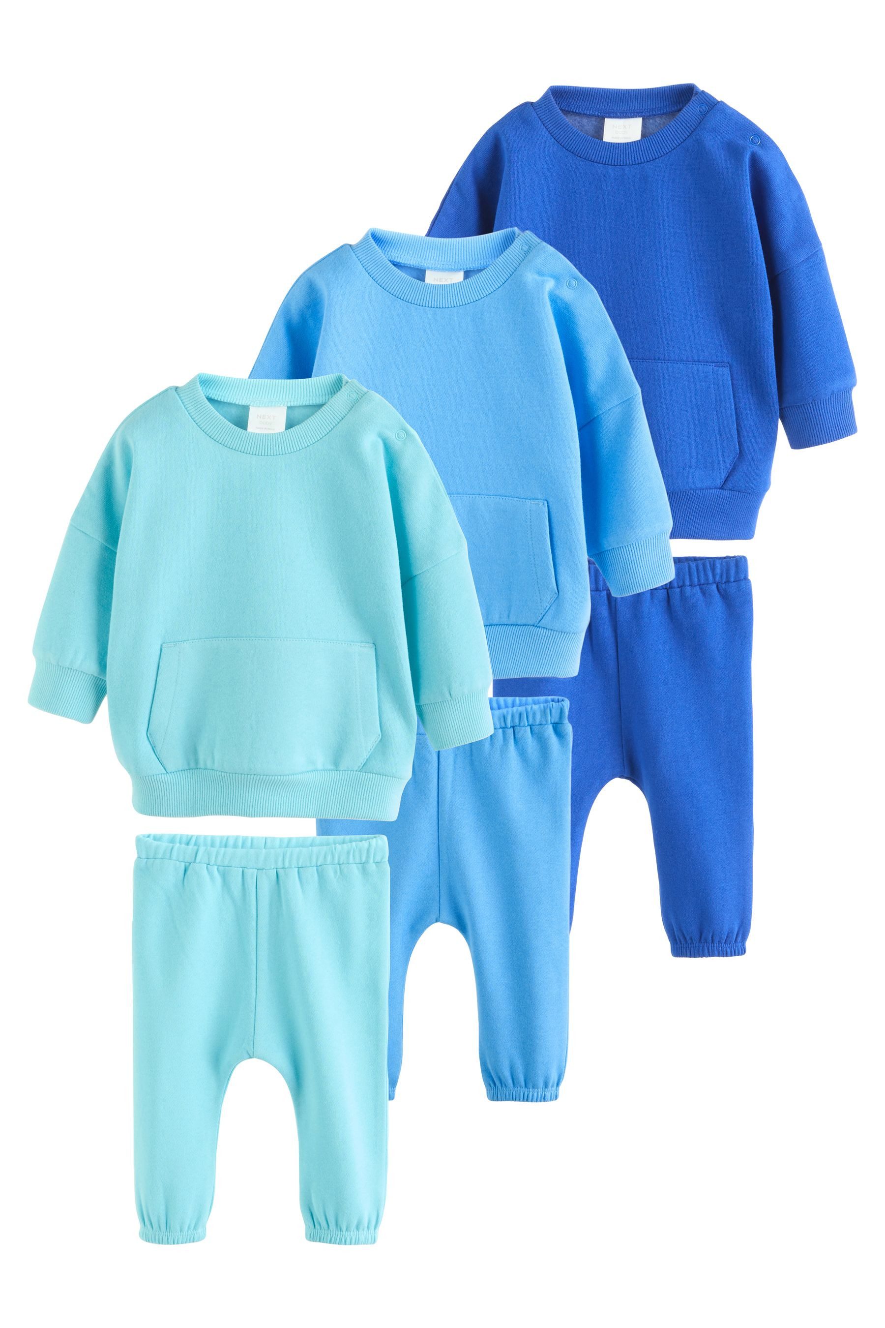 Next Sweatanzug Baby Sweatshirt und Jogginghose, 6-teiliges Set (6-tlg)