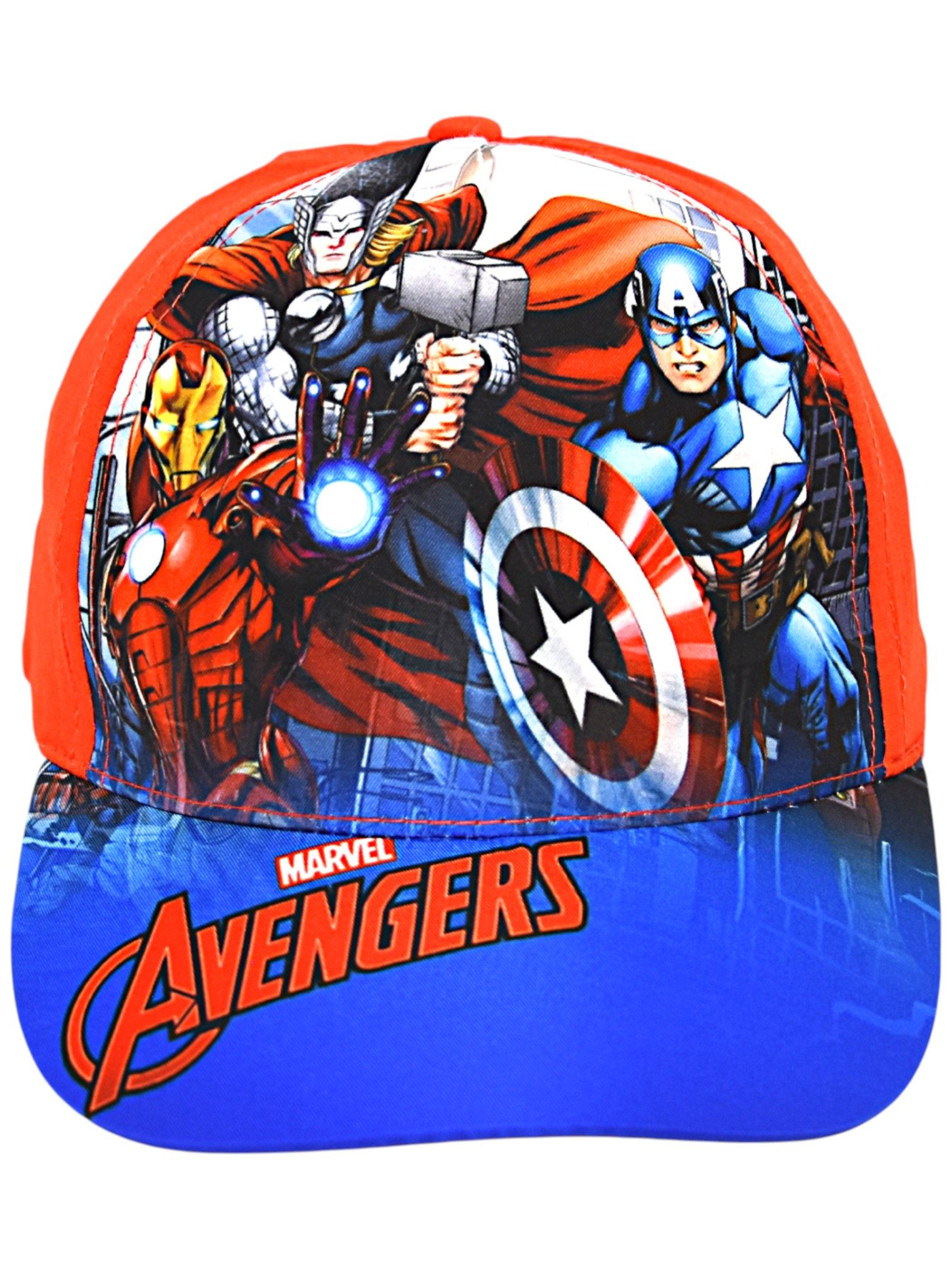 The AVENGERS Baseball Cap mit Iron-Man, Captain America & Thor Basecap Größe 52-54 cm