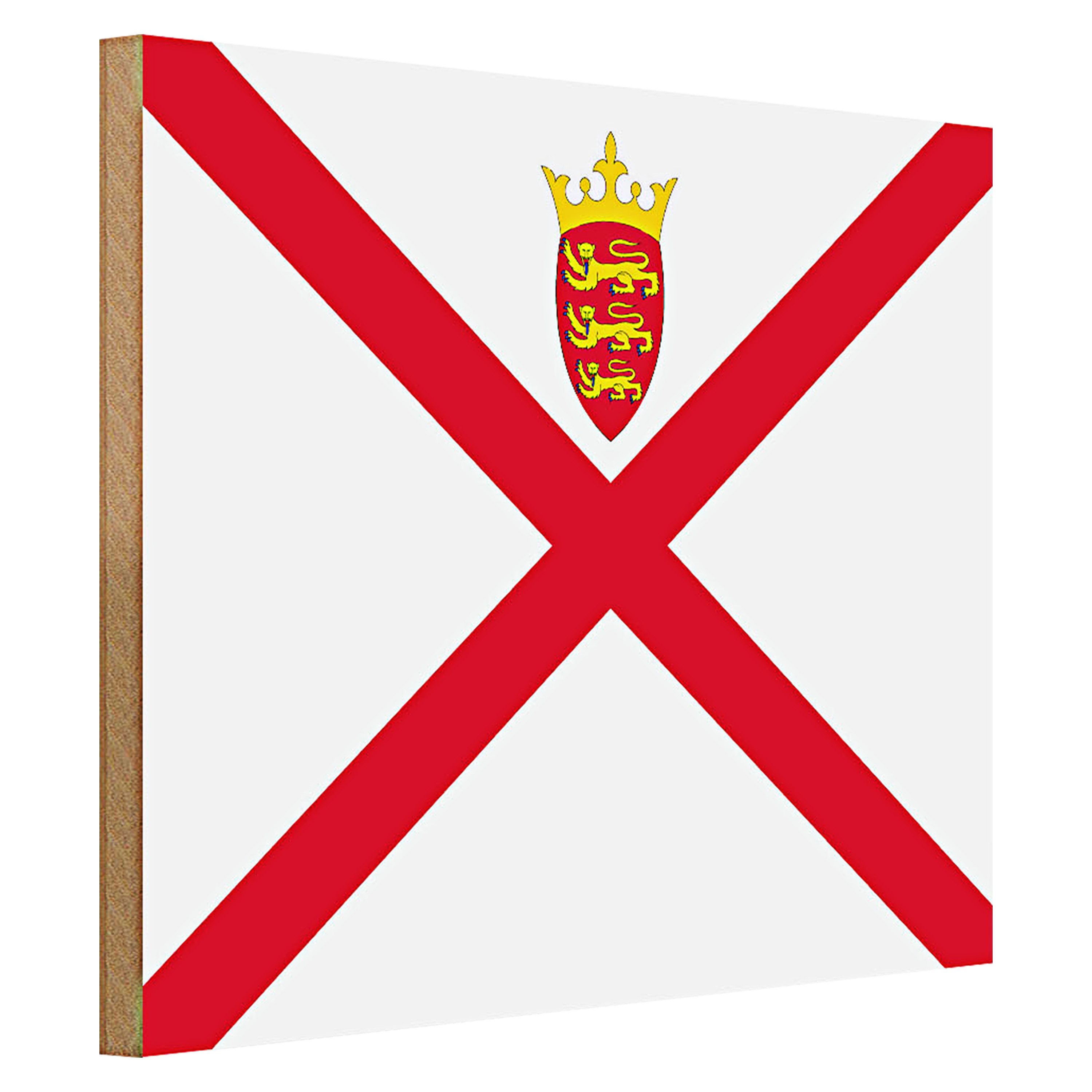 Roomando Holzbild Flagge Jersey 40x30cm Flag of Jersey