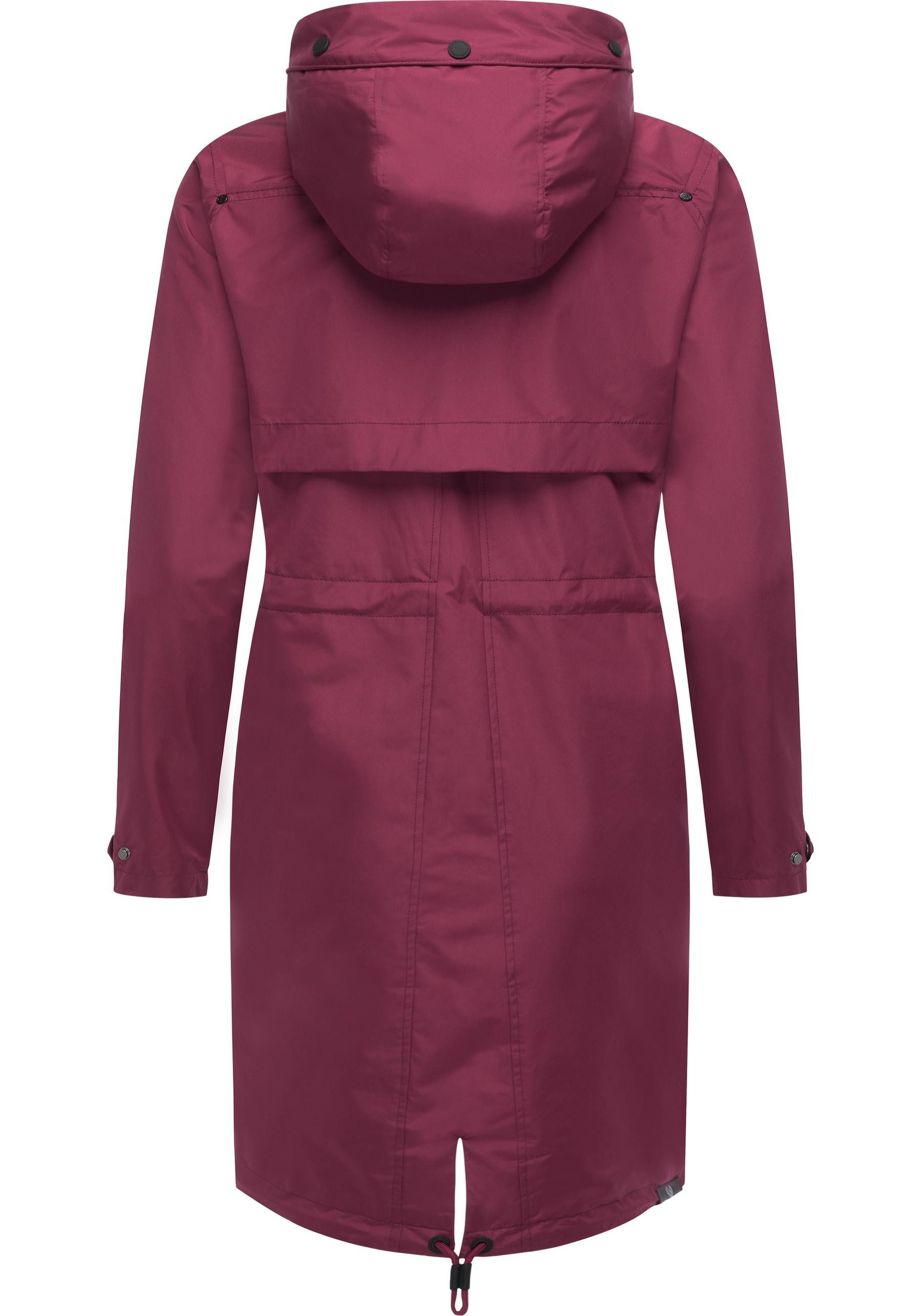 Ragwear Jerseymantel Frodik Wasserdichter oversized Damen Parka für die Übergangszeit