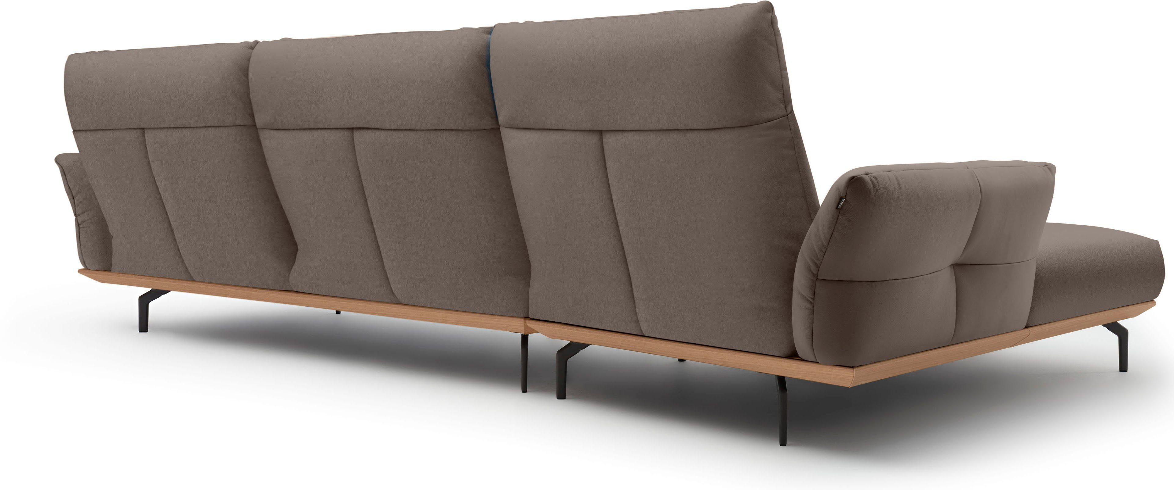 sofa Sockel Umbragrau, hülsta Winkelfüße 338 hs.460, Breite Eiche, cm Ecksofa in in