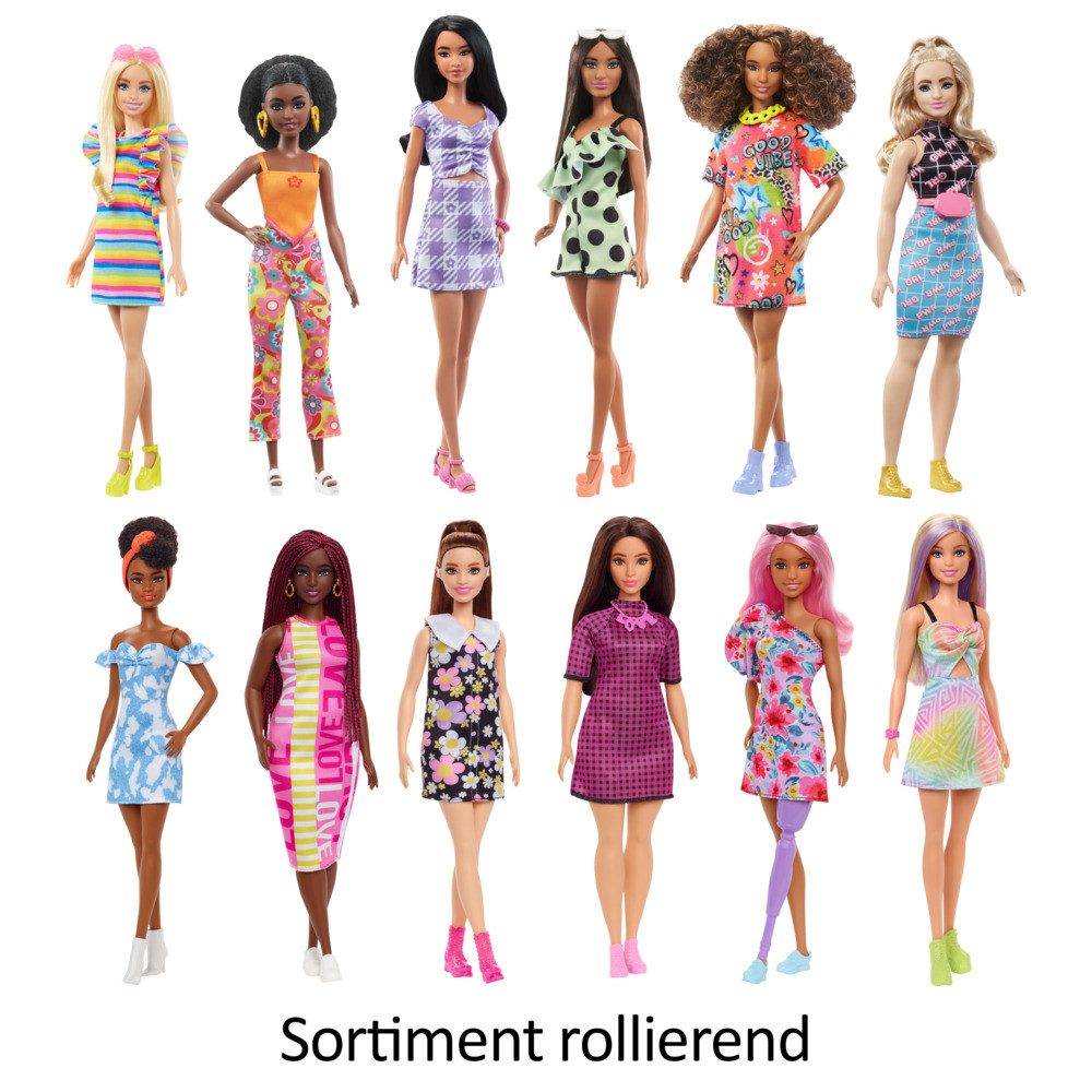 Mattel® Anziehpuppe Barbie FASHIONISTAS Sortiment rollierend
